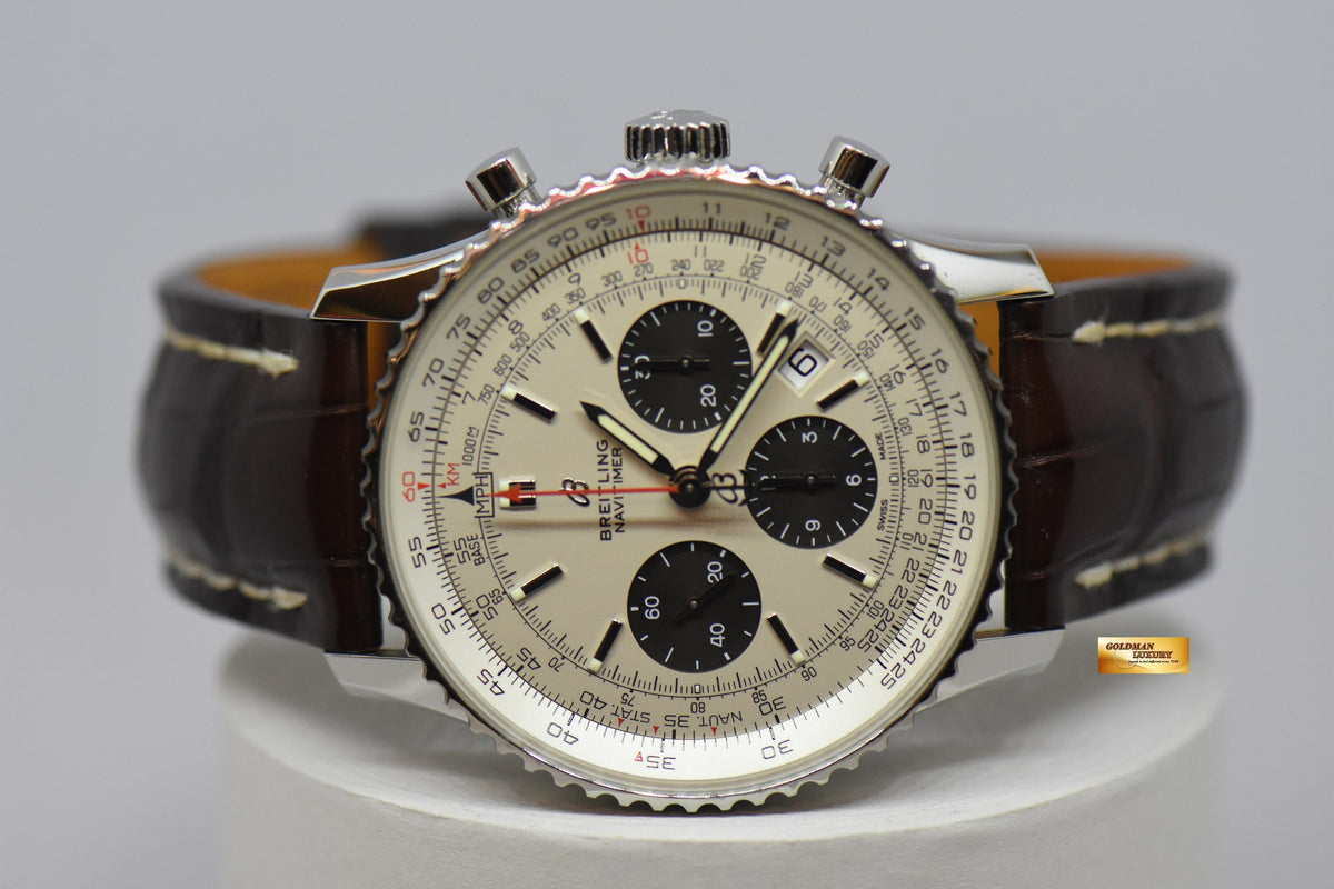 [SOLD] BREITLING NAVITIMER B01 CHRONOGRAPH 43mm AUTOMATIC WHITE AB0121211 (MINT)