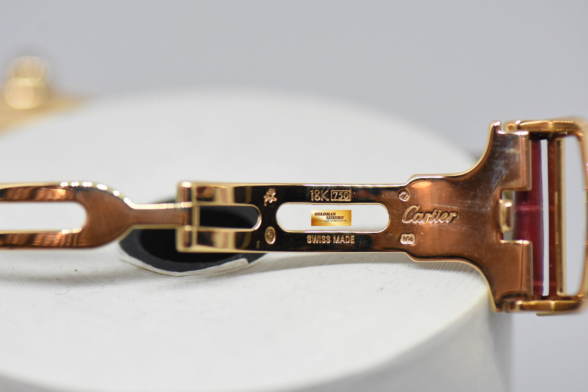 [SOLD] CARTIER TORTUE XL MEN’S 18K ROSE GOLD MANUAL WINDING 2763 (MINT)