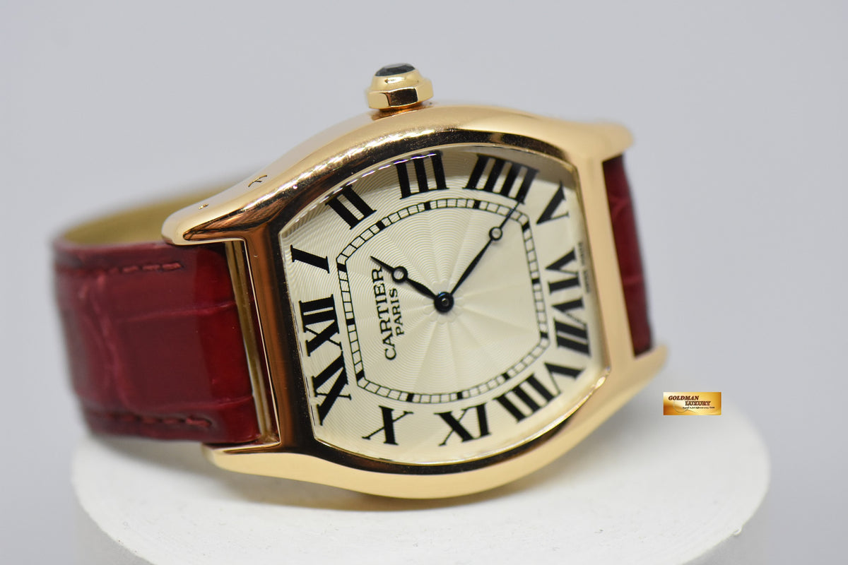 [SOLD] CARTIER TORTUE XL MEN’S 18K ROSE GOLD MANUAL WINDING 2763 (MINT)