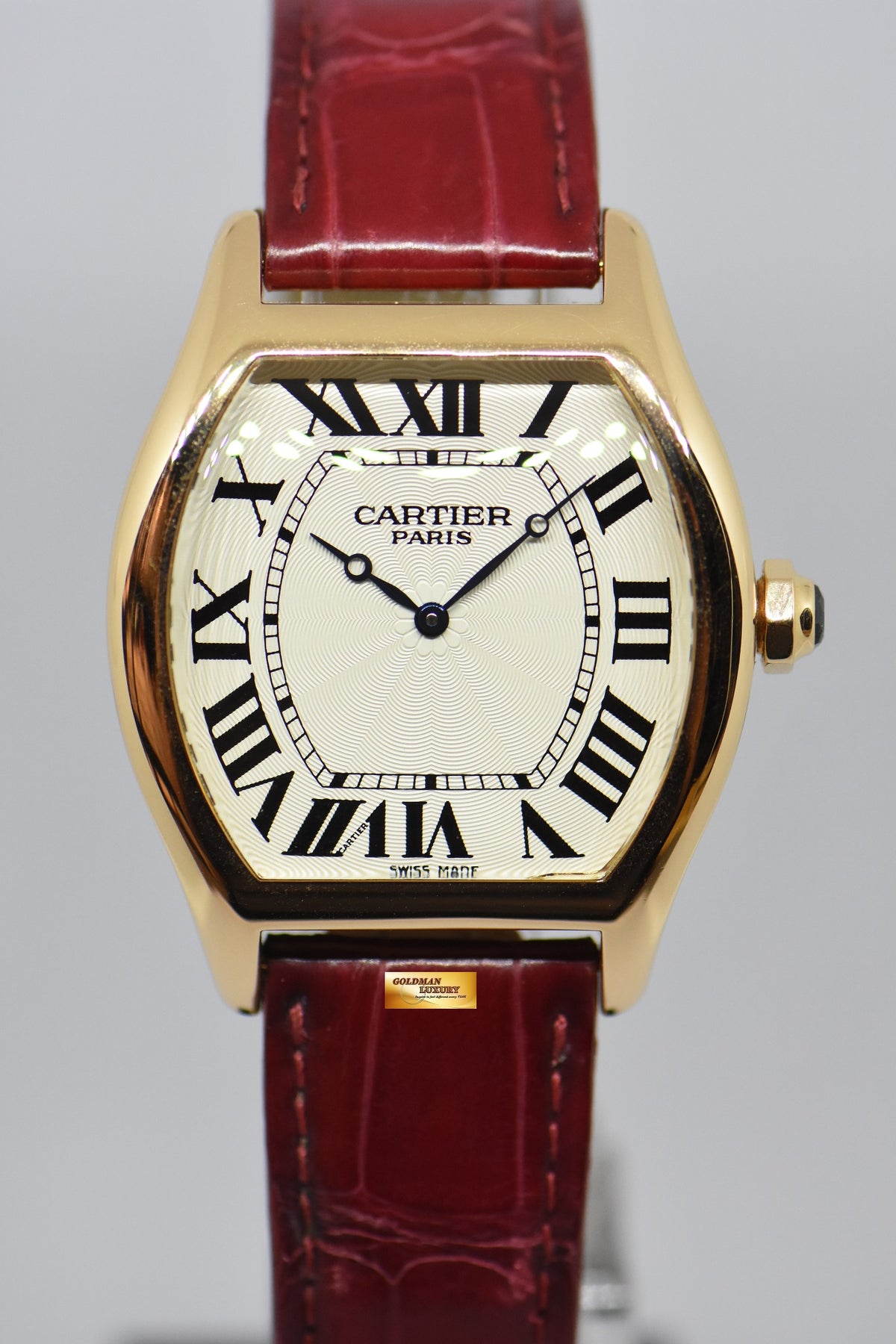 [SOLD] CARTIER TORTUE XL MEN’S 18K ROSE GOLD MANUAL WINDING 2763 (MINT)
