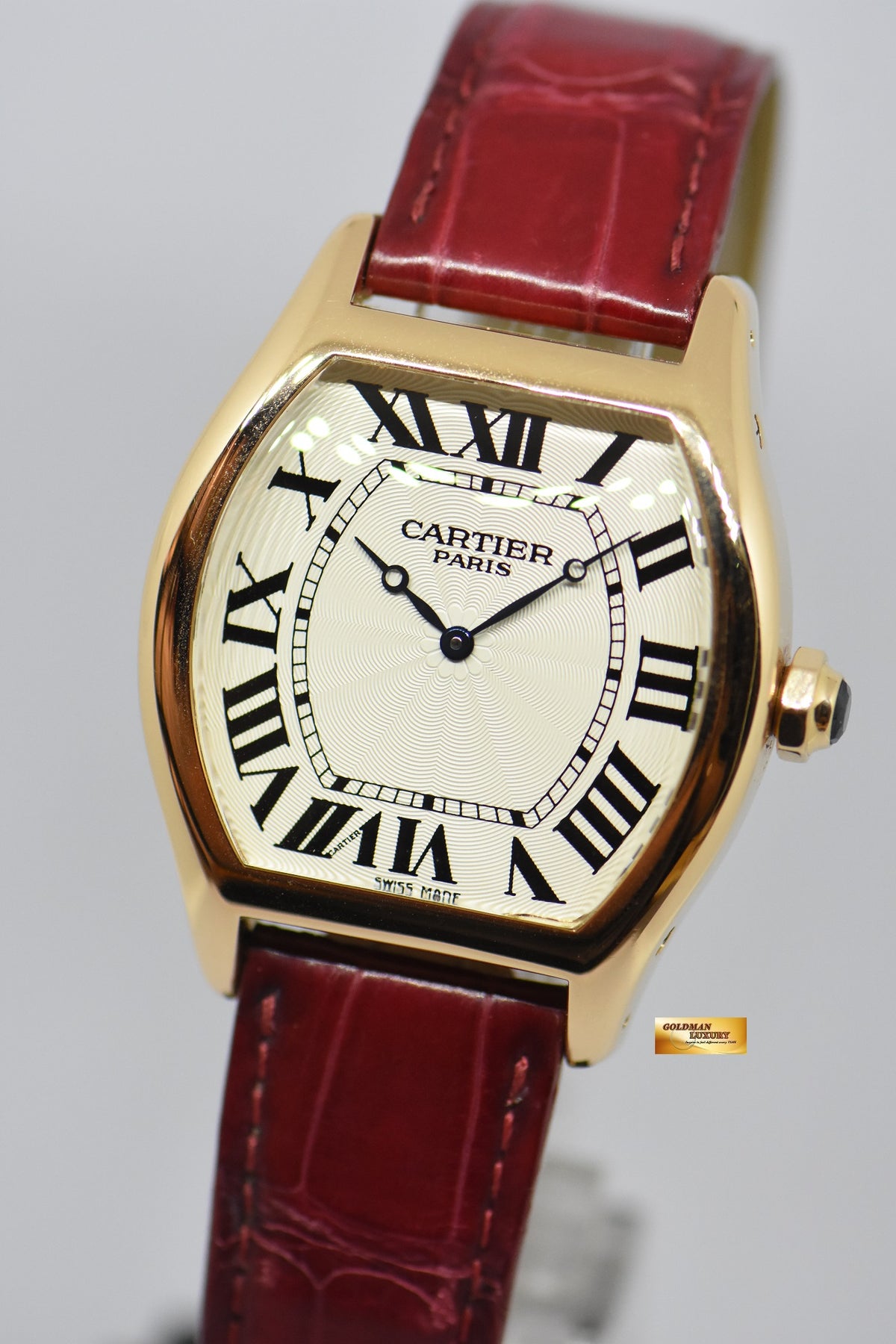 [SOLD] CARTIER TORTUE XL MEN’S 18K ROSE GOLD MANUAL WINDING 2763 (MINT)