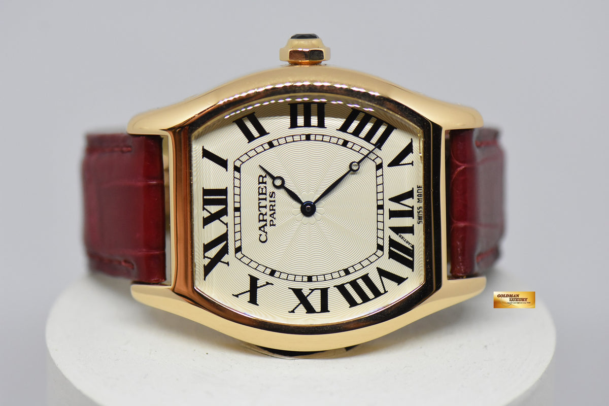 [SOLD] CARTIER TORTUE XL MEN’S 18K ROSE GOLD MANUAL WINDING 2763 (MINT)