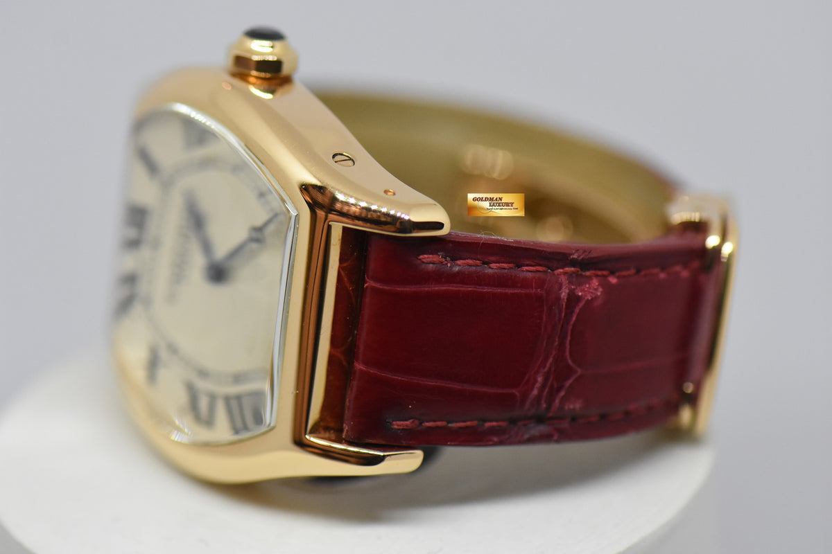 [SOLD] CARTIER TORTUE XL MEN’S 18K ROSE GOLD MANUAL WINDING 2763 (MINT)