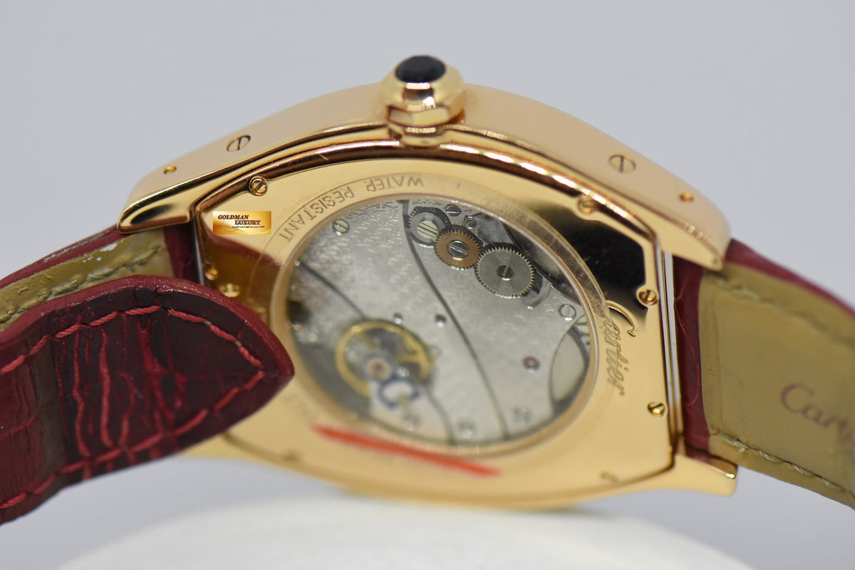 [SOLD] CARTIER TORTUE XL MEN’S 18K ROSE GOLD MANUAL WINDING 2763 (MINT)
