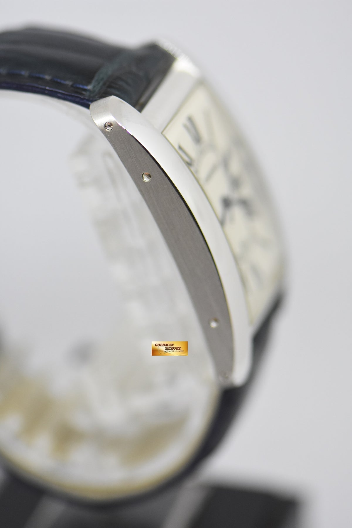 [SOLD] CARTIER TANK AMERICAINE MEN’S 18K WHITE GOLD WHITE ROMAN BLACK NUMERALS AUTOMATIC 1741 (MINT)