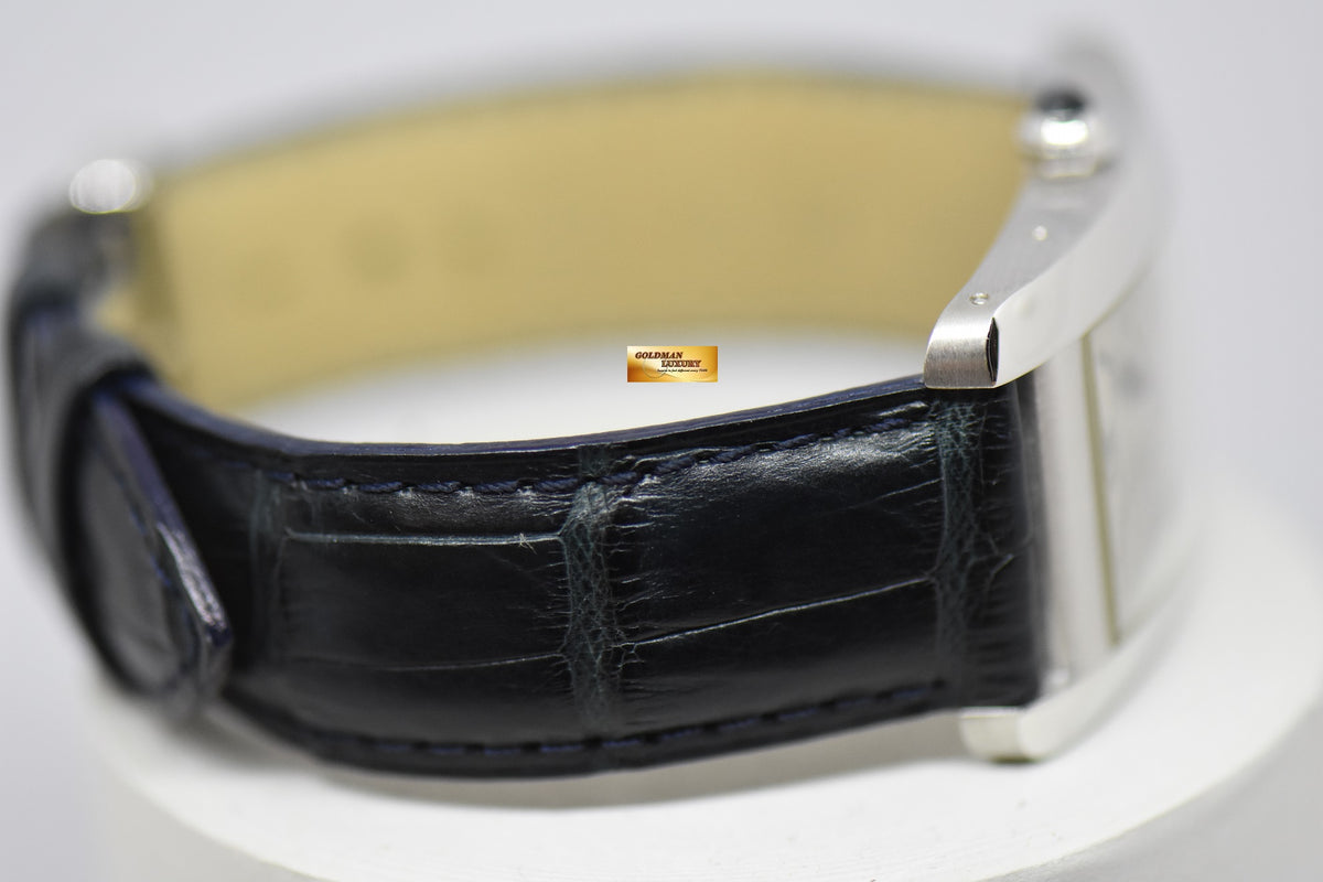 [SOLD] CARTIER TANK AMERICAINE MEN’S 18K WHITE GOLD WHITE ROMAN BLACK NUMERALS AUTOMATIC 1741 (MINT)