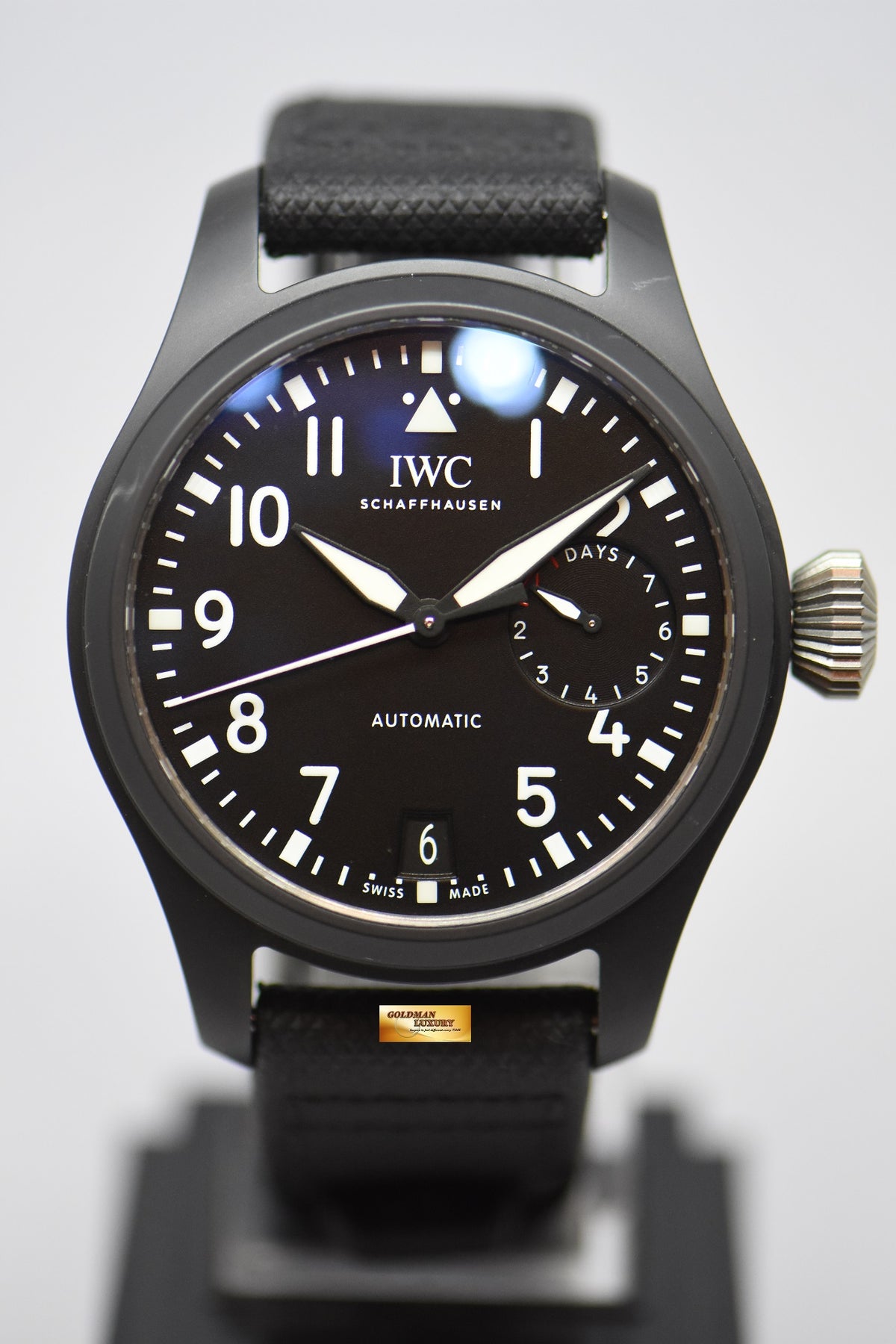 [SOLD] IWC BIG PILOT TOP GUN 46mm CERAMIC BLACK 7 DAYS POWER RESERVE AUTOMATIC IW5020-01 (as it’s condition)