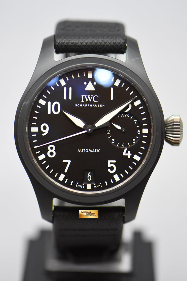 [SOLD] IWC BIG PILOT TOP GUN 46mm CERAMIC BLACK 7 DAYS POWER RESERVE AUTOMATIC IW5020-01 (as it’s condition)