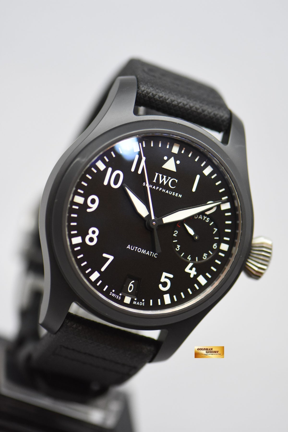 [SOLD] IWC BIG PILOT TOP GUN 46mm CERAMIC BLACK 7 DAYS POWER RESERVE AUTOMATIC IW5020-01 (as it’s condition)