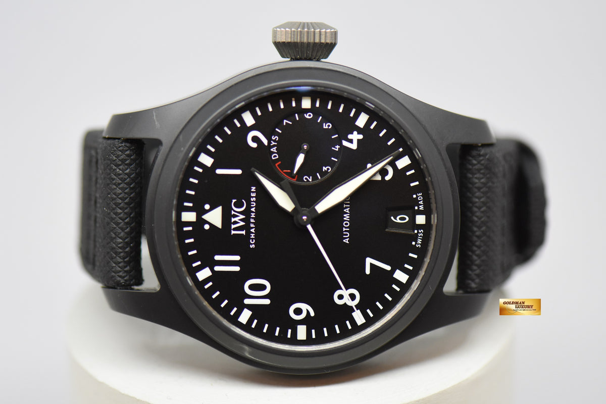 [SOLD] IWC BIG PILOT TOP GUN 46mm CERAMIC BLACK 7 DAYS POWER RESERVE AUTOMATIC IW5020-01 (as it’s condition)