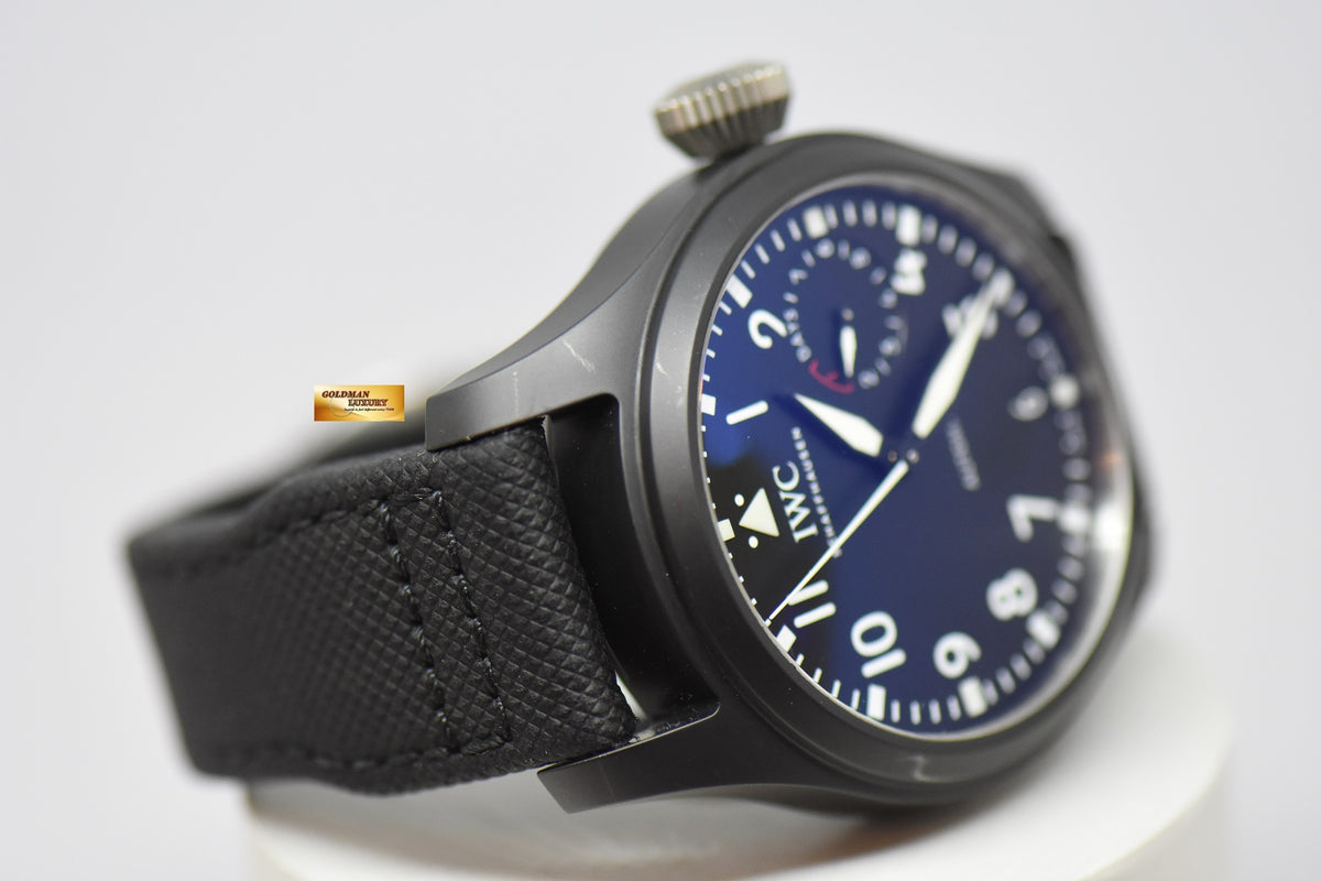 [SOLD] IWC BIG PILOT TOP GUN 46mm CERAMIC BLACK 7 DAYS POWER RESERVE AUTOMATIC IW5020-01 (as it’s condition)