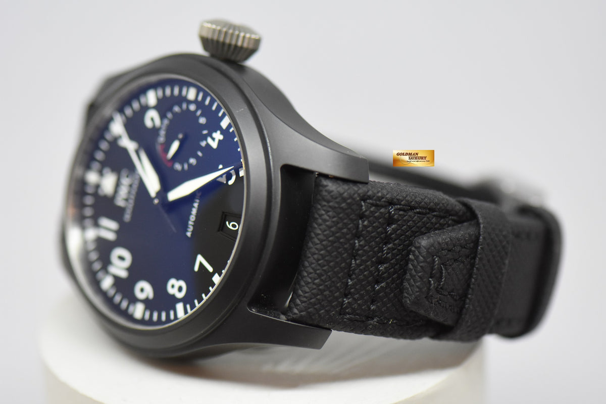 [SOLD] IWC BIG PILOT TOP GUN 46mm CERAMIC BLACK 7 DAYS POWER RESERVE AUTOMATIC IW5020-01 (as it’s condition)