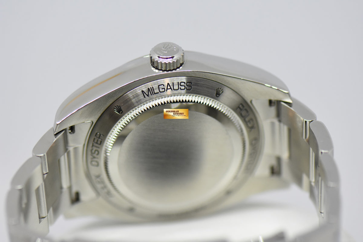 [SOLD] ROLEX OYSTER PERPETUAL MILGAUSS BLACK (CLEAR CRYSTAL) 116400 (MINT)