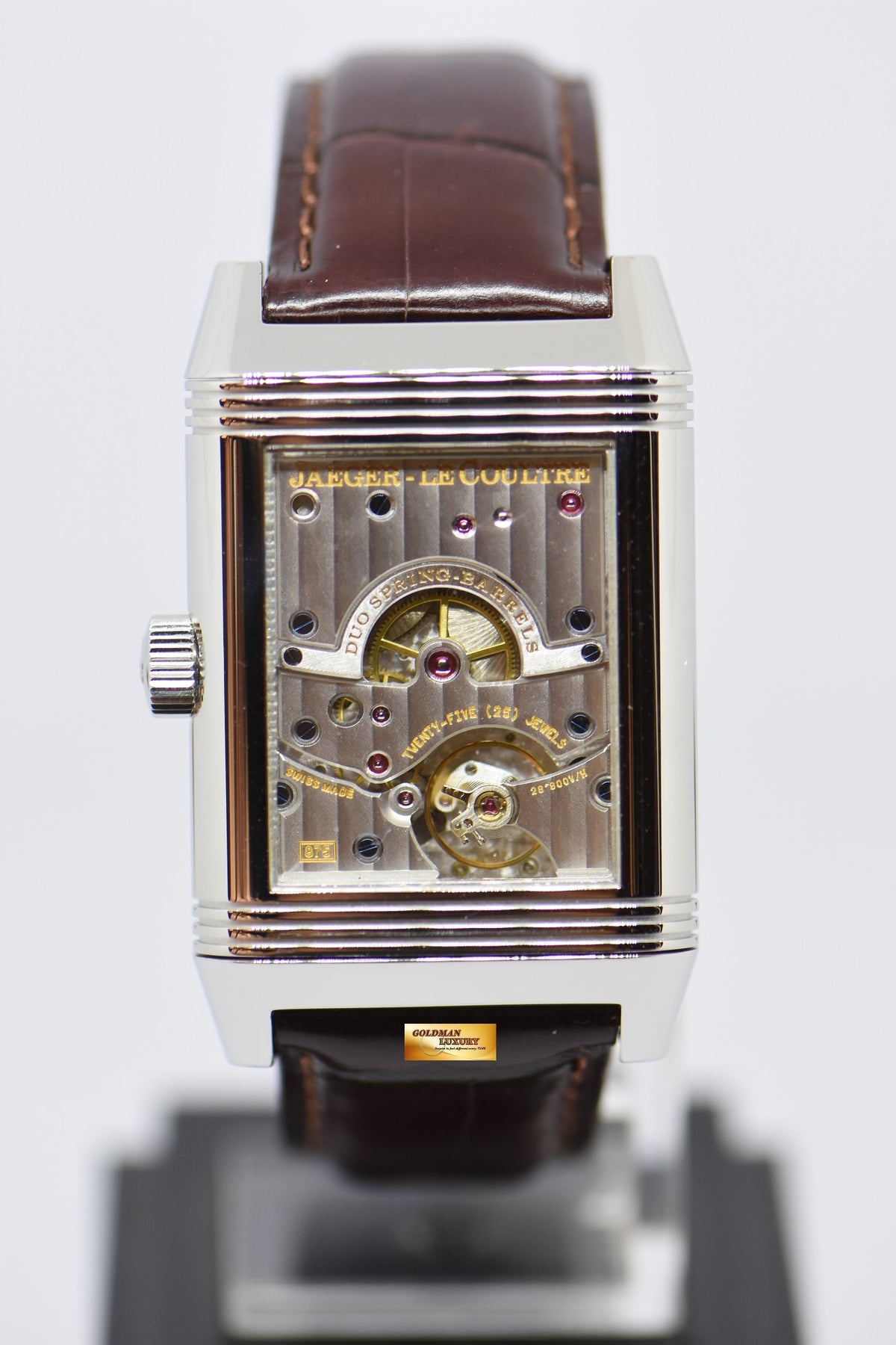 [SOLD] JLC REVERSO GRANDE DATE 8 DAYS POWER RESERVE STAINLESS STEEL MANUAL WINDING 240.8.15 (MINT)