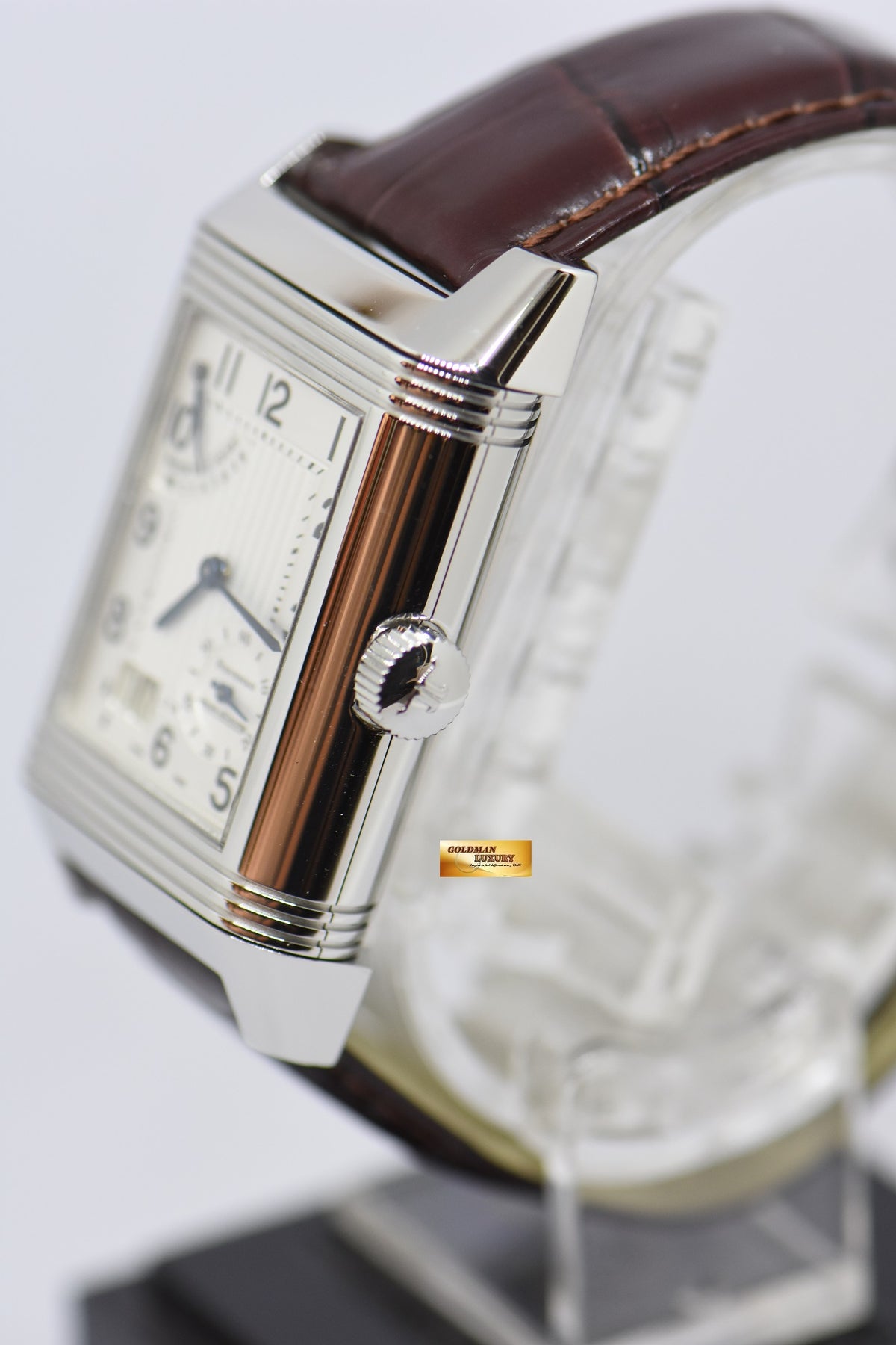 [SOLD] JLC REVERSO GRANDE DATE 8 DAYS POWER RESERVE STAINLESS STEEL MANUAL WINDING 240.8.15 (MINT)