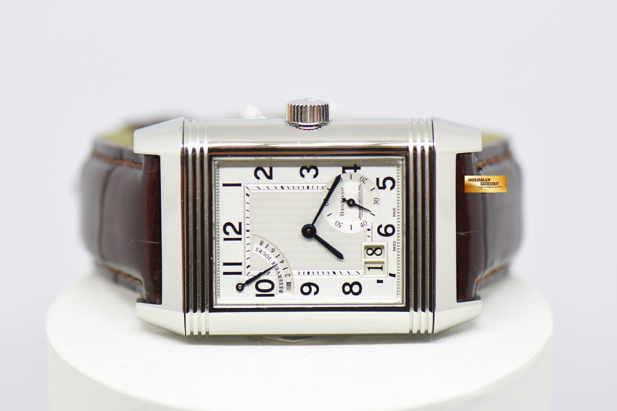 [SOLD] JLC REVERSO GRANDE DATE 8 DAYS POWER RESERVE STAINLESS STEEL MANUAL WINDING 240.8.15 (MINT)
