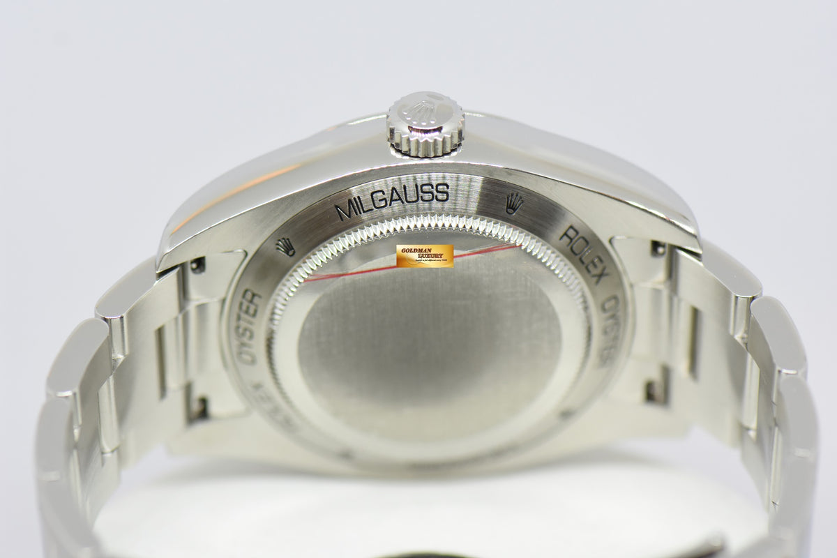 [SOLD] ROLEX OYSTER PERPETUAL MILGAUSS WHITE (CLEAR CRYSTAL) 116400 (MINT)