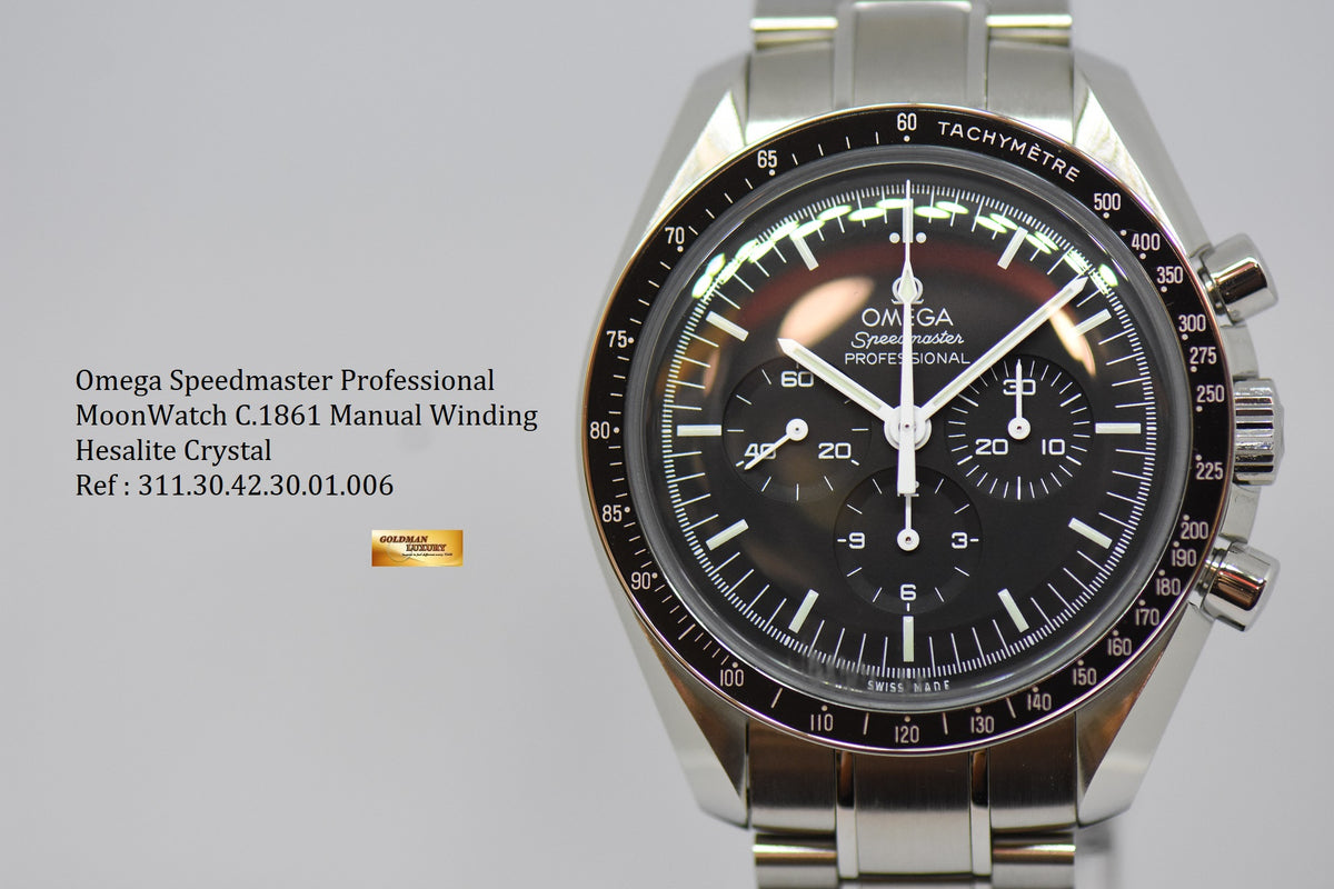 [SOLD] OMEGA SPEEDMASTER PROFESSIONAL MOONWATCH C.1861 HESALITE CRYSTAL MANUAL WINDING (MINT)