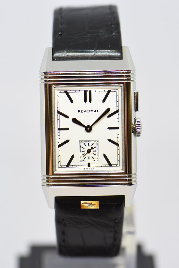 [SOLD] JLC REVERSO DUOFACE STAINLESS STEEL DAY/NIGHT TRIBUTE EDITION MANUAL WINDING Q3788570 (MINT)