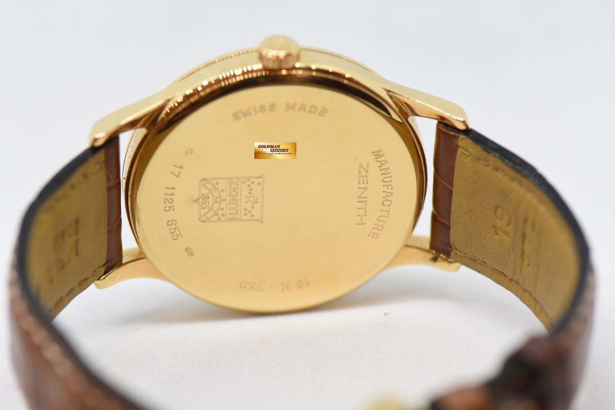 [SOLD] ZENITH RESERVE De MARCHE 18K ROSE GOLD ELITE HAND WINDING 17.1125.655 (MINT)