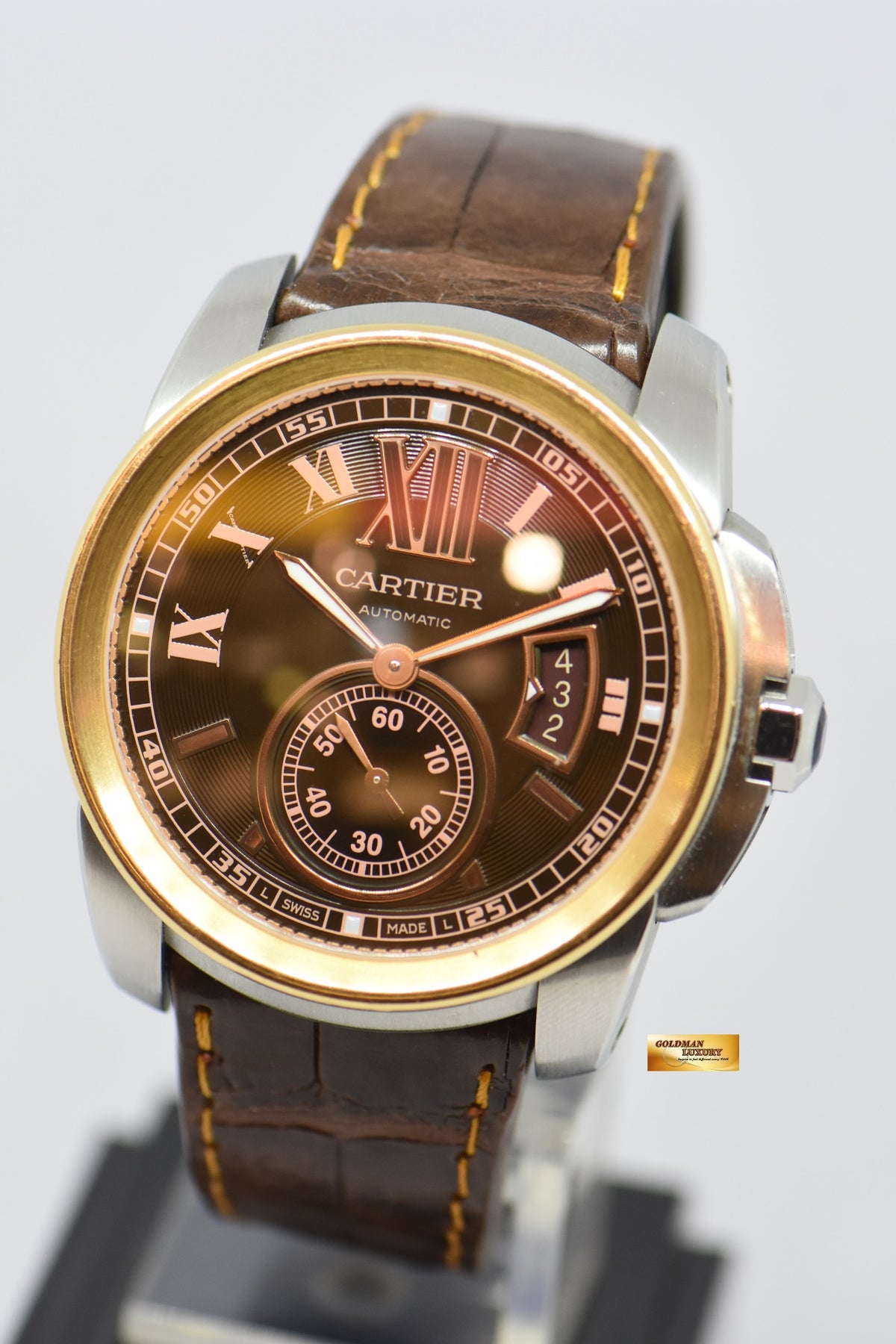 [SOLD] CALIBRE De CARTIER HALF-GOLD 42mm AUTOMATIC W7100051 (MINT)