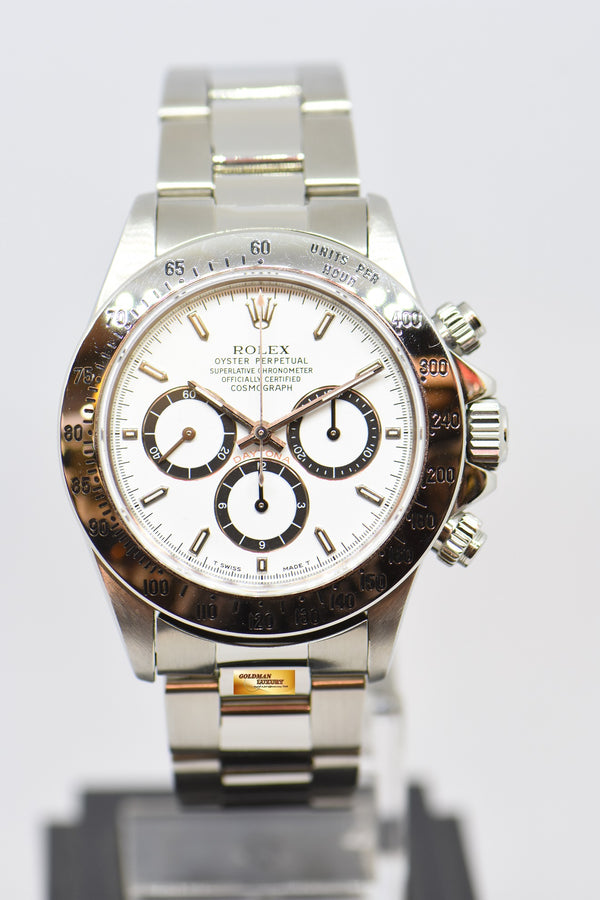 [SOLD] ROLEX OYSTER PERPETUAL DAYTONA ZENITH MVT “INVERTED 6” WHITE DIAL 16520 (NEAR MINT)