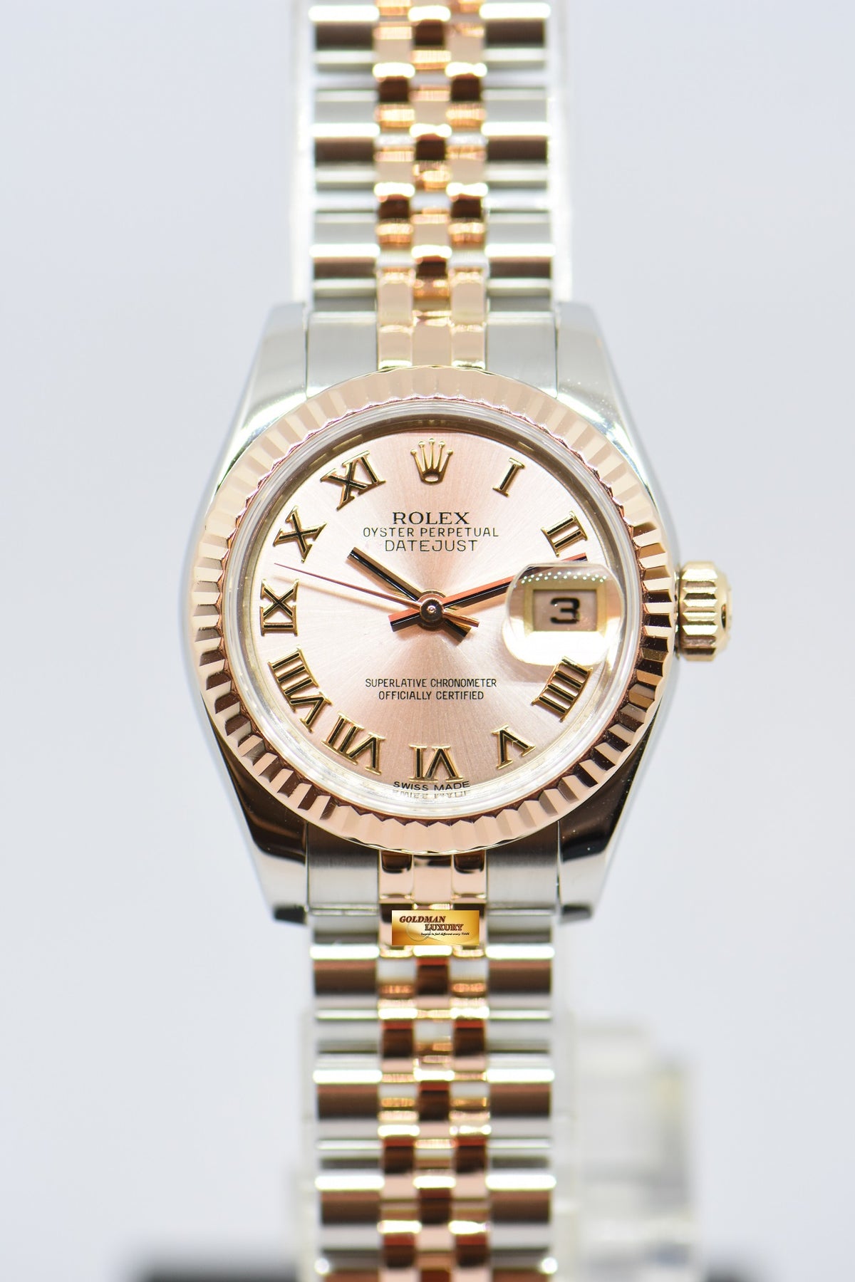 [SOLD] ROLEX OYSTER PERPETUAL DATEJUST 26mm HALF-ROSE GOLD JUBILEE 179171 (NEAR MINT)