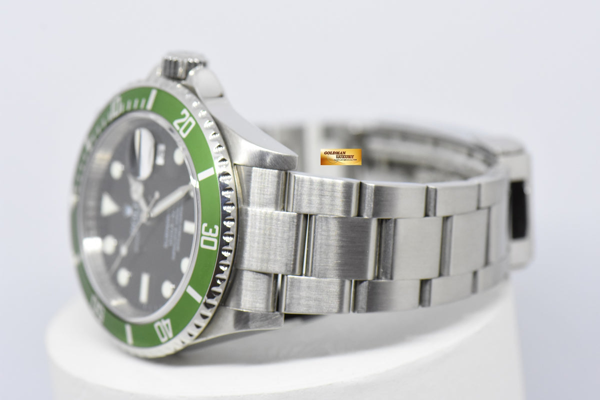 [SOLD] ROLEX OYSTER PERPETUAL SUBMARINER “KERMIT” GREEN BEZEL 16610LV (CHAPTERING) (MINT)