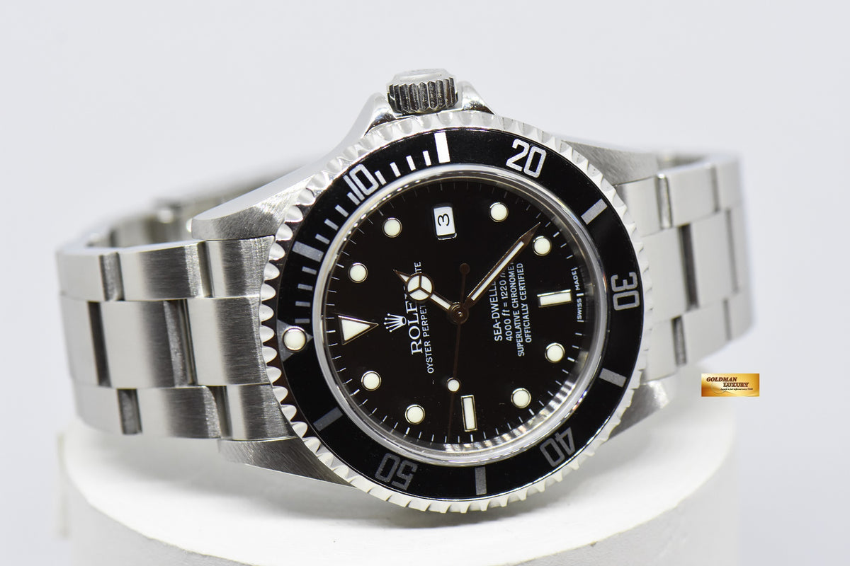 [SOLD] ROLEX OYSTER PERPETUAL SEA-DWELLER STEEL IN BRACELET 40mm BLACK 16600 (NO-PINHOLE) (MINT)