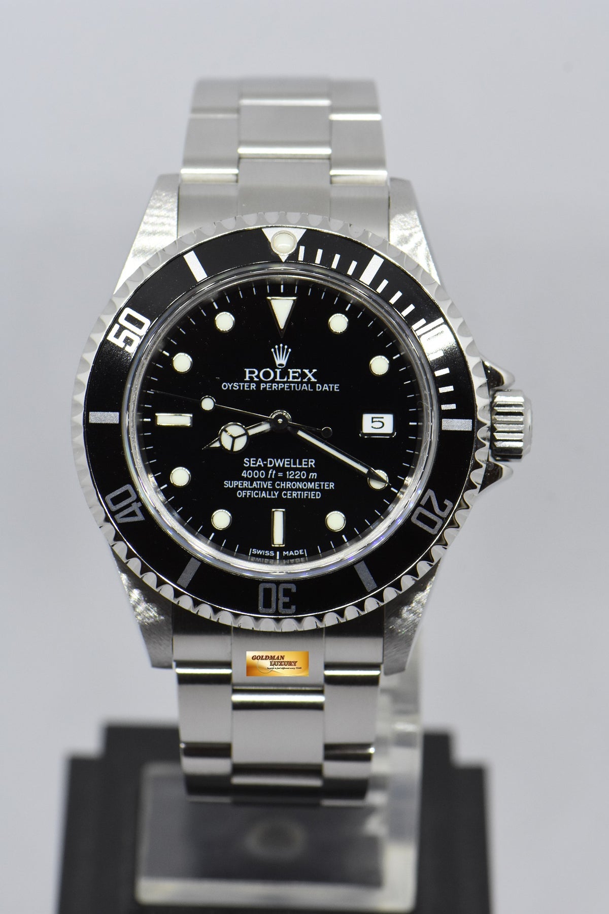 [SOLD] ROLEX OYSTER PERPETUAL SEA-DWELLER STEEL IN BRACELET 40mm BLACK 16600 (NO-PINHOLE) (MINT)
