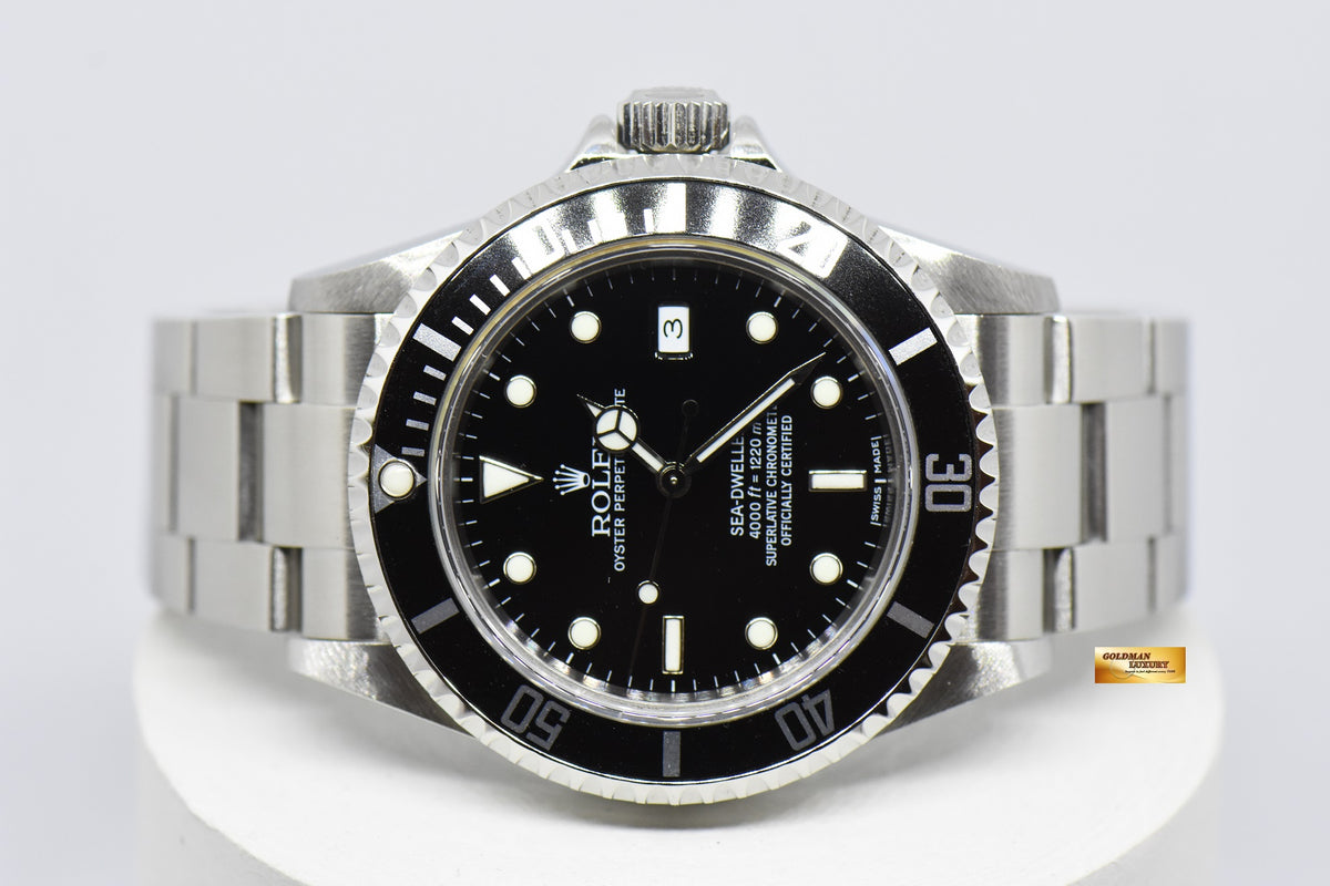 [SOLD] ROLEX OYSTER PERPETUAL SEA-DWELLER STEEL IN BRACELET 40mm BLACK 16600 (NO-PINHOLE) (MINT)