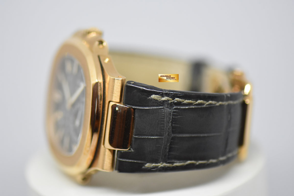 [SOLD] PATEK PHILIPPE NAUTILUS 18K ROSE GOLD IN LEATHER STRAP POWER RESERVE MOONPHASE 5712R (MINT)