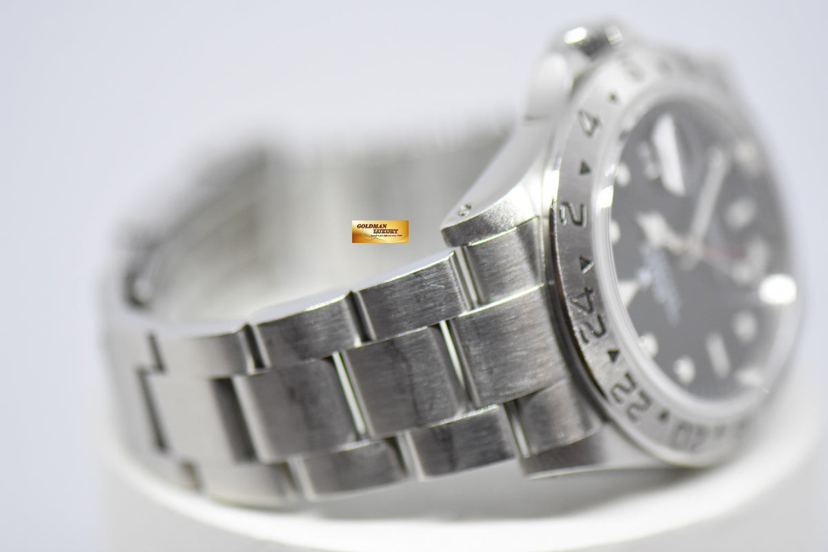 [SOLD] ROLEX OYSTER PERPETUAL EXPLORER II 40mm STEEL IN BRACELET BLACK 16570 (PINHOLE-SOLID ENDLINK) (NEAR MINT)