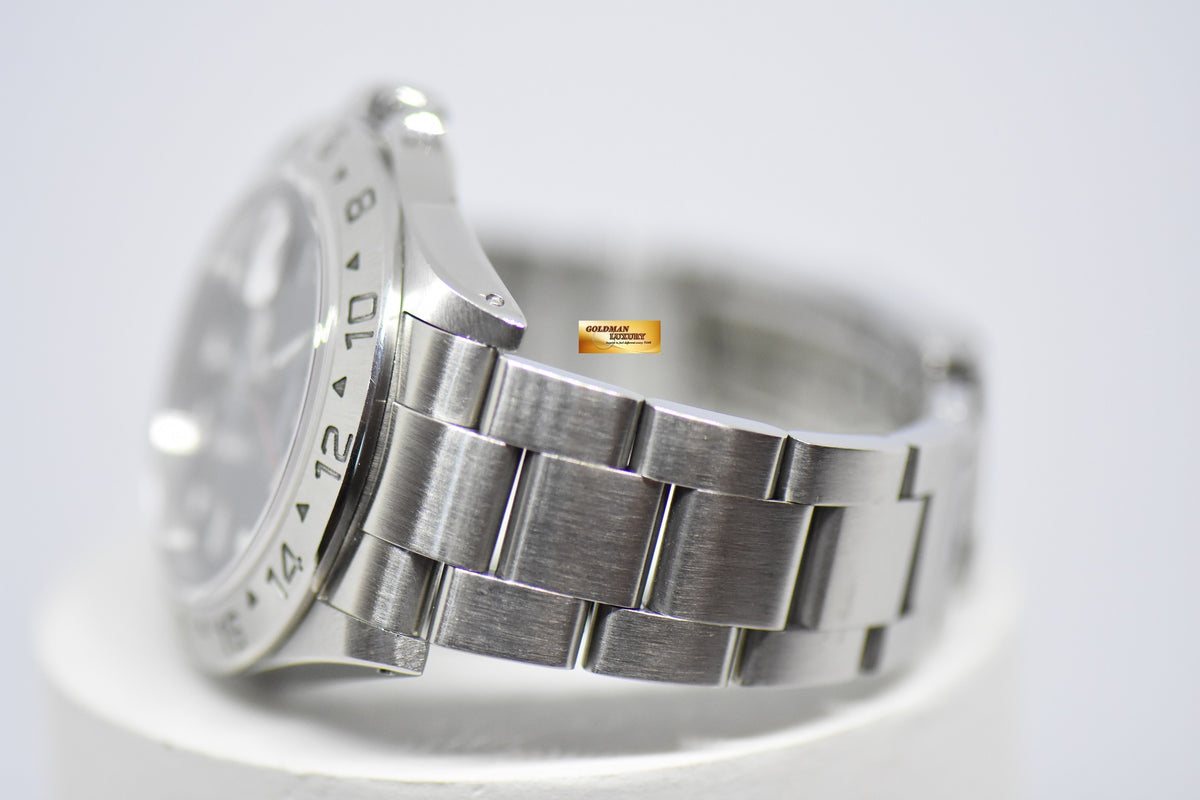[SOLD] ROLEX OYSTER PERPETUAL EXPLORER II 40mm STEEL IN BRACELET BLACK 16570 (PINHOLE-SOLID ENDLINK) (NEAR MINT)