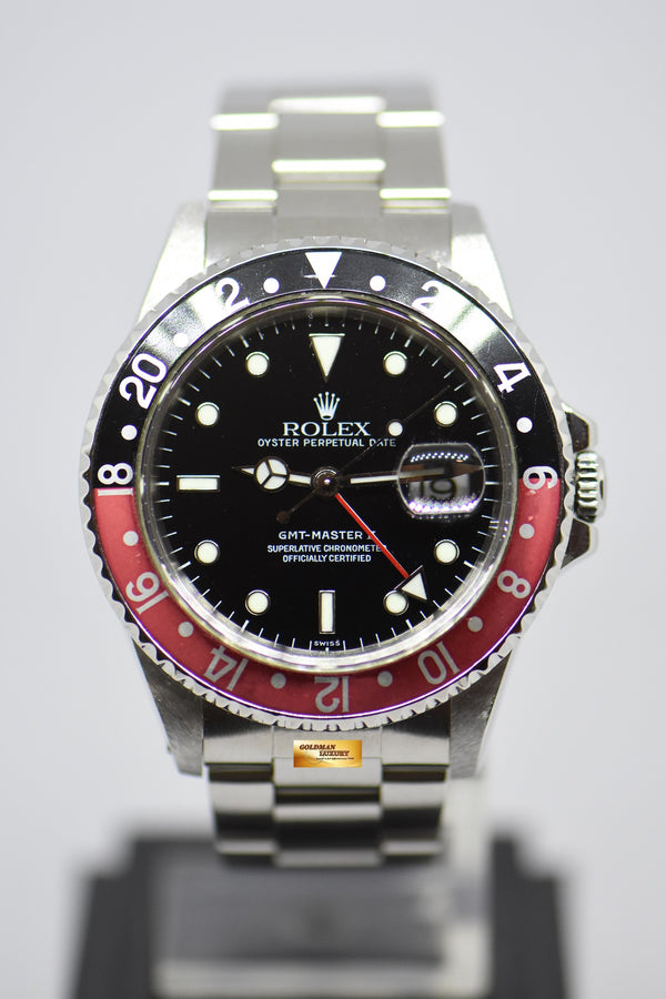 [SOLD] ROLEX OYSTER PERPETUAL GMT-MASTER II 40mm COKE BEZEL 16710 (NEAR MINT)