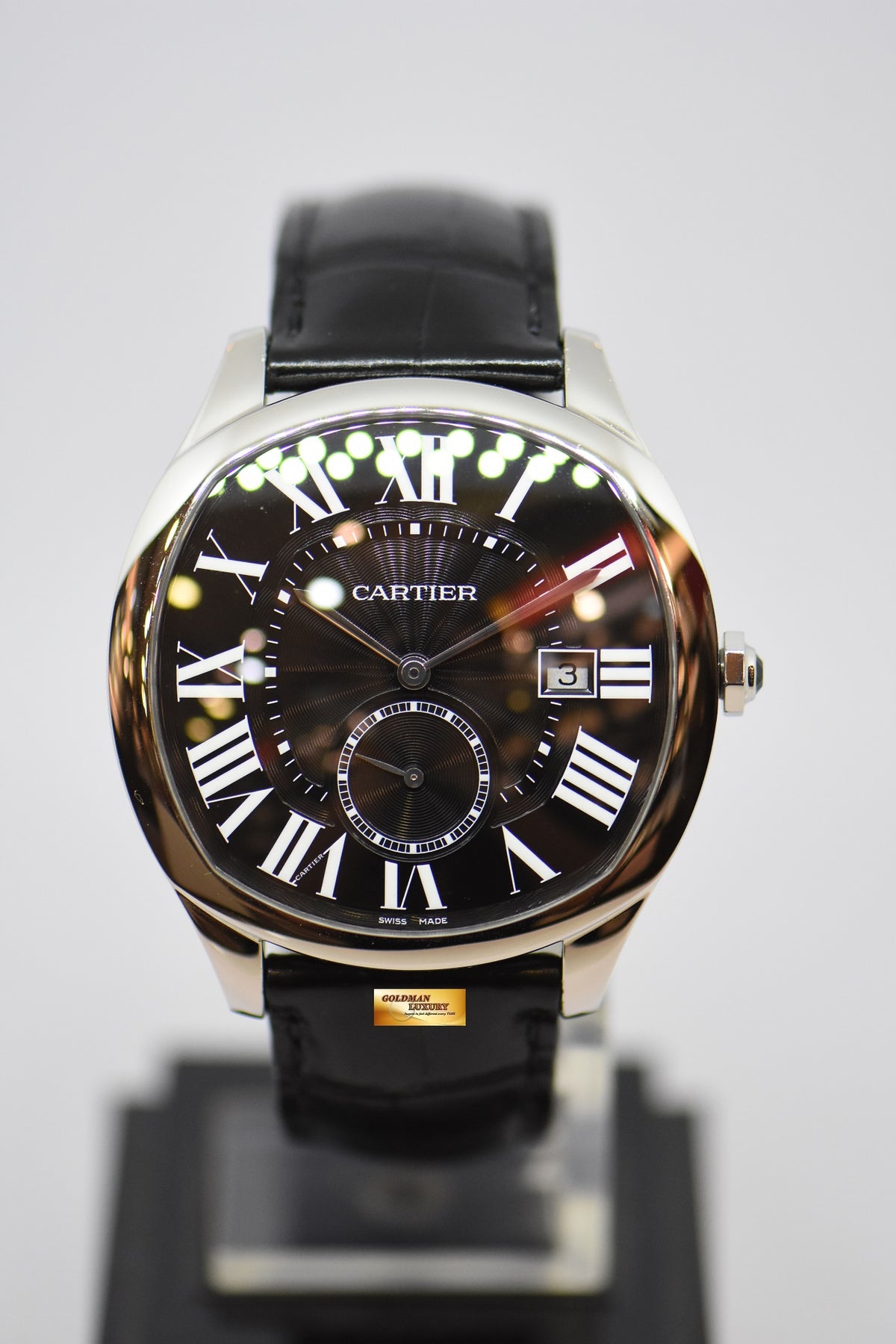 [SOLD] CARTIER DRIVE De CARTIER 42mm MEN’S AUTOMATIC BLACK ROMAN DIAL WSNM0009 (MINT)