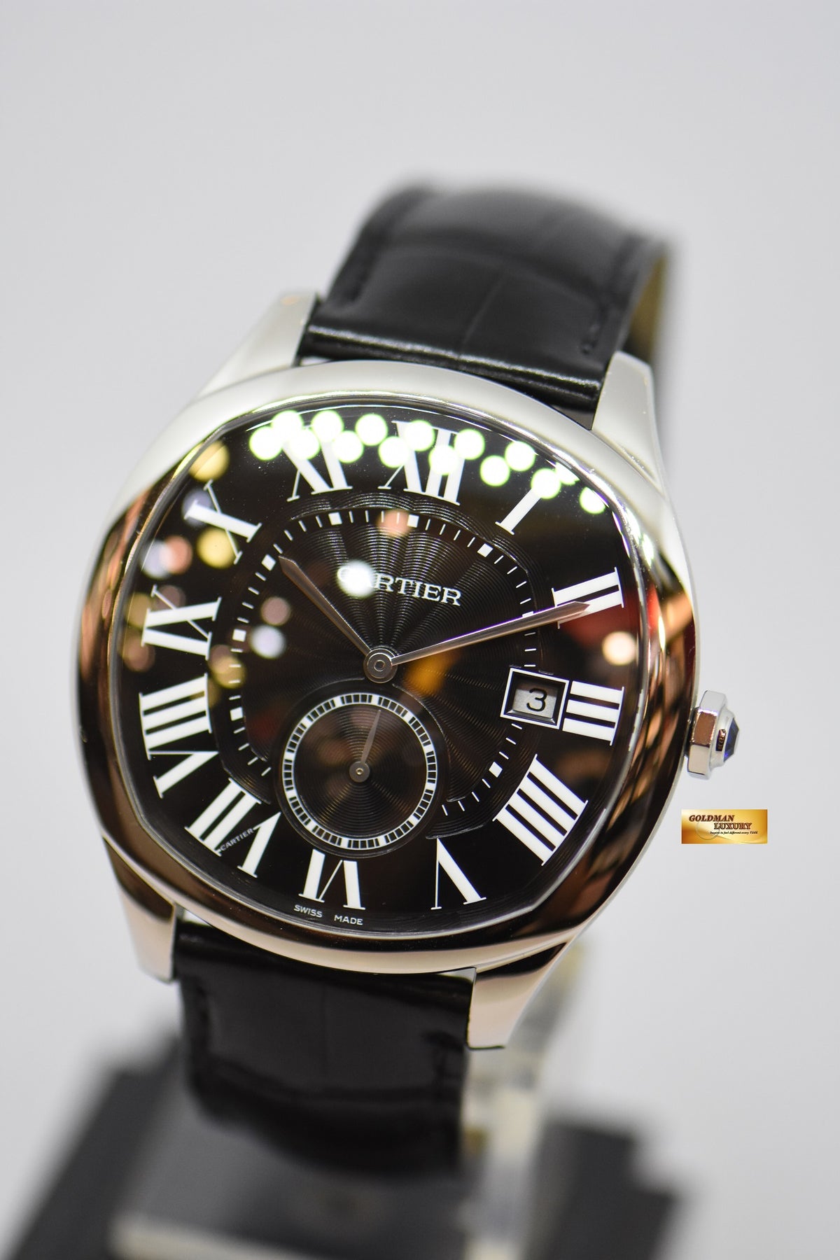 [SOLD] CARTIER DRIVE De CARTIER 42mm MEN’S AUTOMATIC BLACK ROMAN DIAL WSNM0009 (MINT)