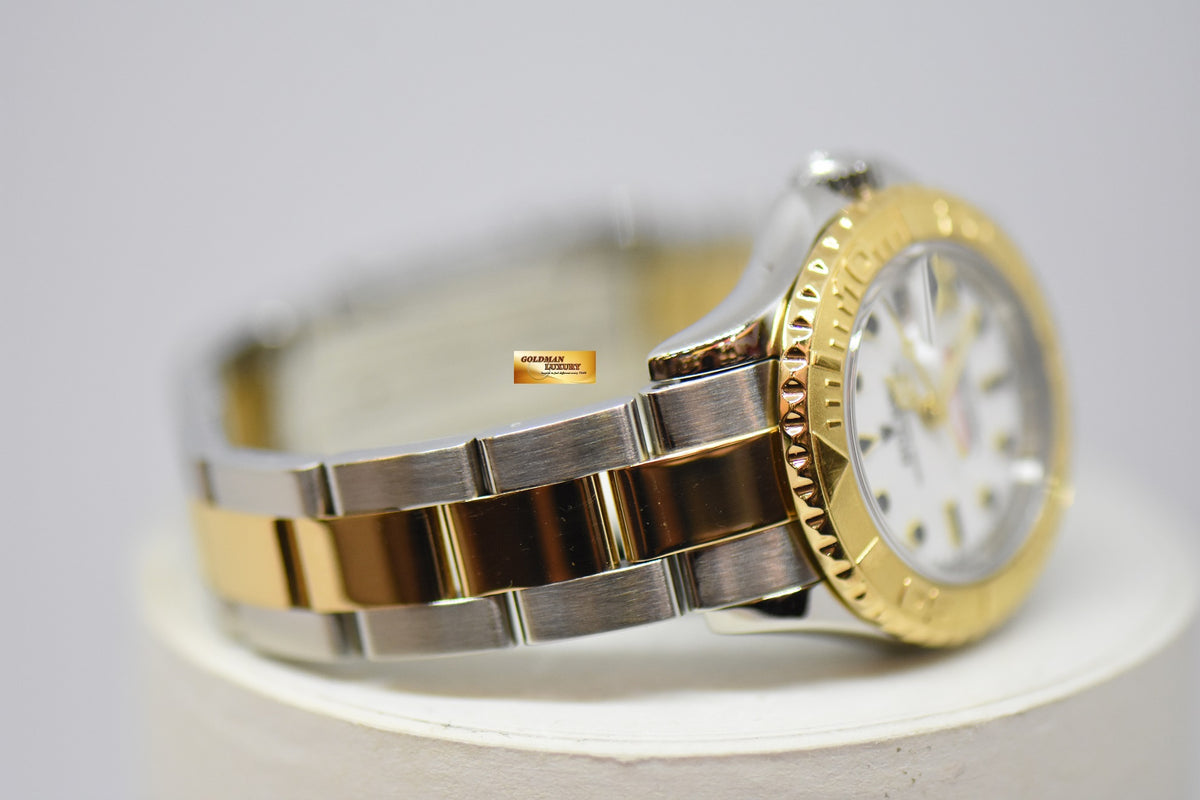 [SOLD] ROLEX OYSTER PERPETUAL YACHT-MASTER 29mm HALF-GOLD WHITE DIAL 169623 (MINT)