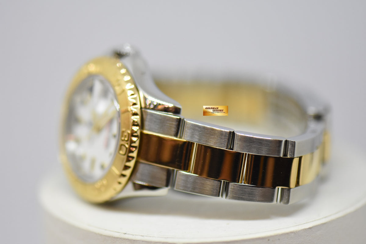 [SOLD] ROLEX OYSTER PERPETUAL YACHT-MASTER 29mm HALF-GOLD WHITE DIAL 169623 (MINT)