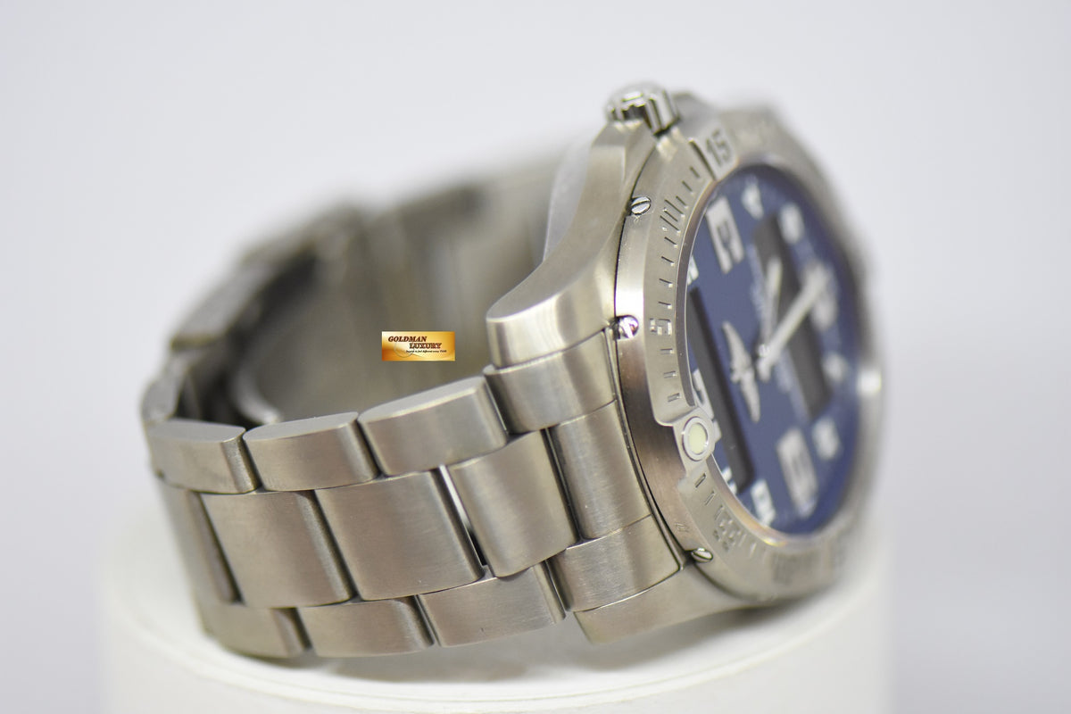 [SOLD] BREITLING AEROSPACE EVO 43mm TITANIUM IN BRACELET SUPERQUARTZ BLUE (MINT)