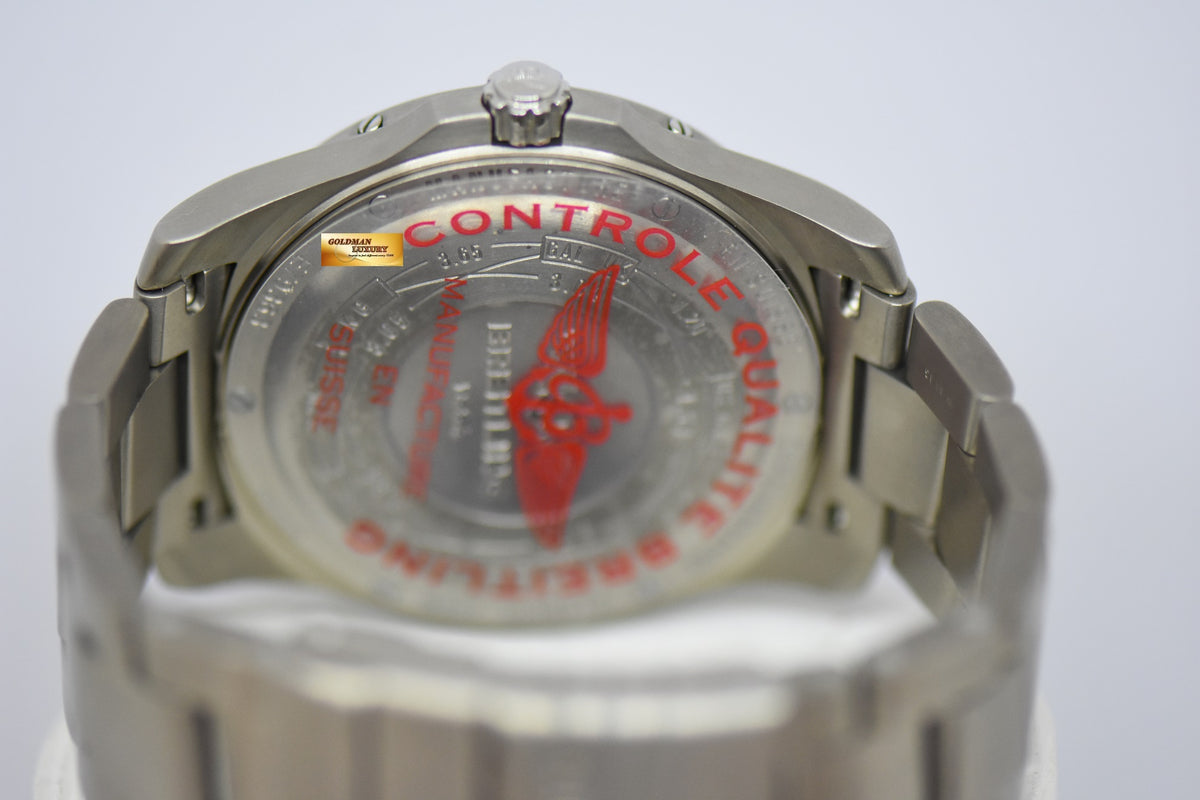 [SOLD] BREITLING AEROSPACE EVO 43mm TITANIUM IN BRACELET SUPERQUARTZ BLUE (MINT)