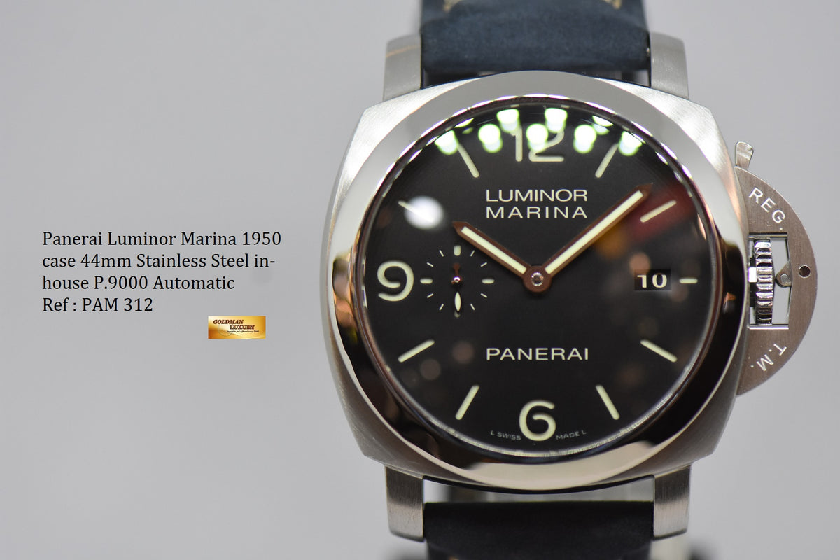 [SOLD] PANERAI LUMINOR MARINA 1950 CASE 44mm STEEL AUTOMATIC PAM 312 (MINT)