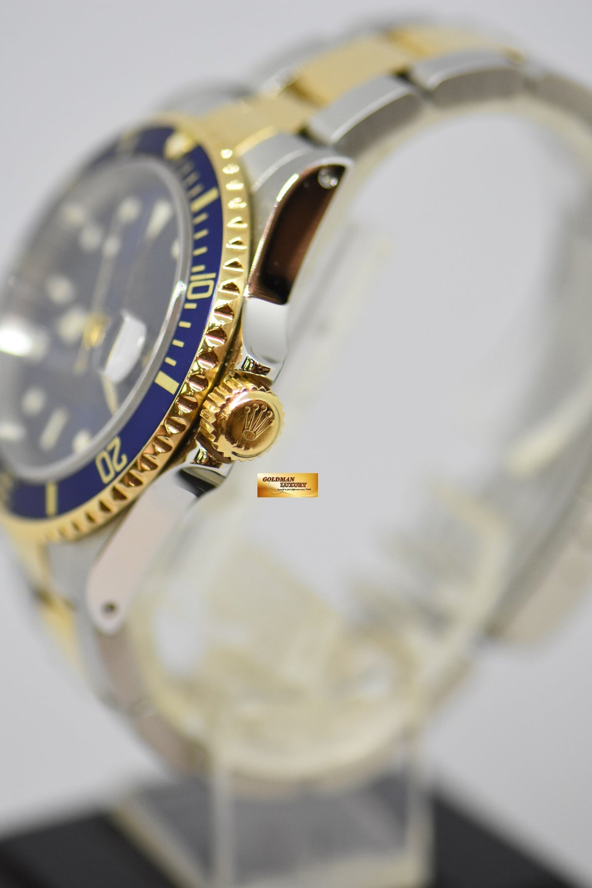[SOLD] ROLEX OYSTER PERPETUAL SUBMARINER HALF-GOLD BLUE 16613LB (PINHOLE) (MINT)