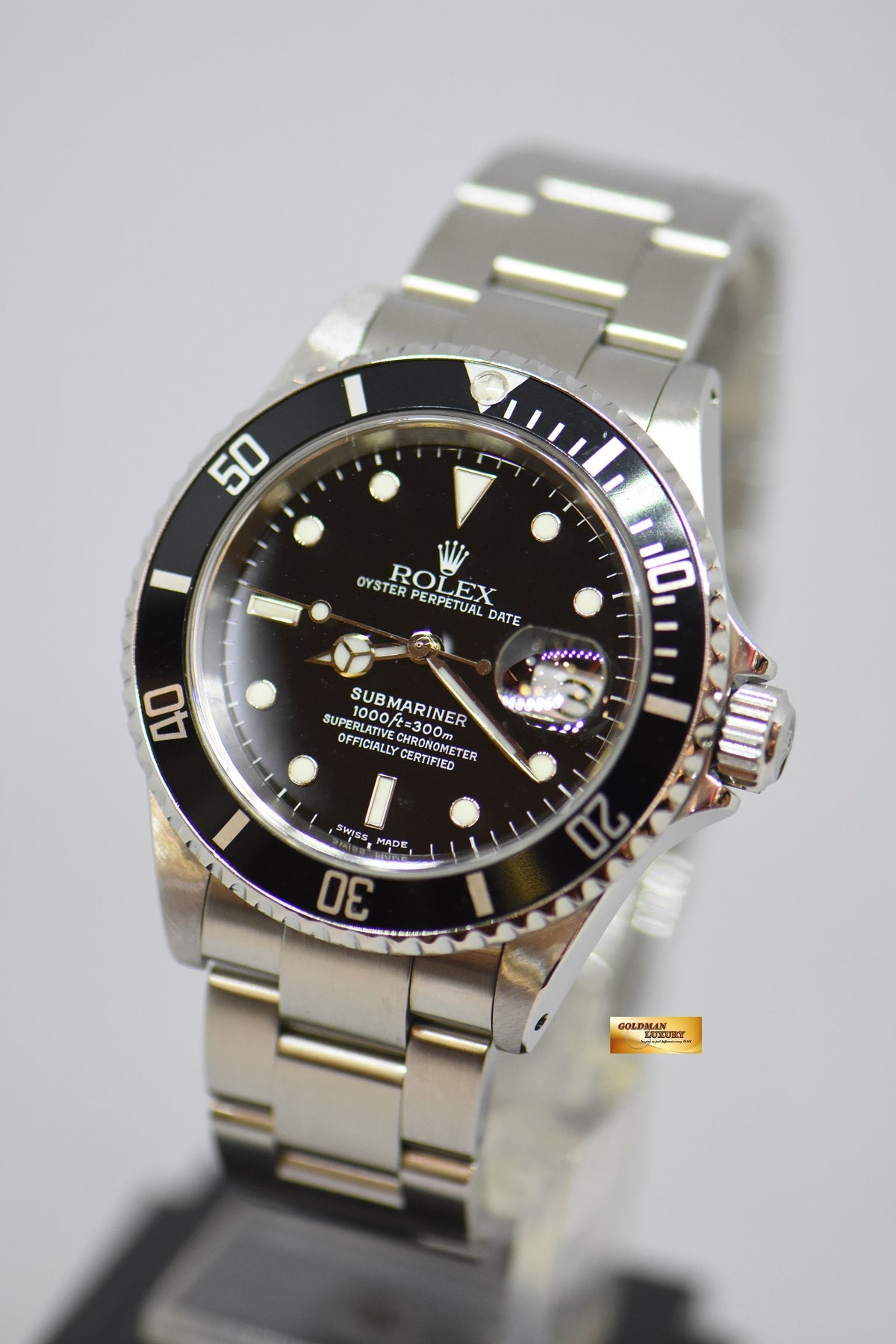[SOLD] ROLEX OYSTER PERPETUAL SUBMARINER 40mm BLACK 16610 (PINHOLE – SOLID ENDLINKS) (MINT)