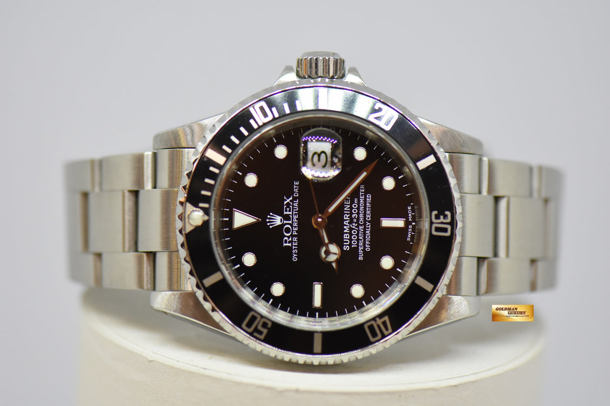 [SOLD] ROLEX OYSTER PERPETUAL SUBMARINER 40mm BLACK 16610 (PINHOLE – SOLID ENDLINKS) (MINT)