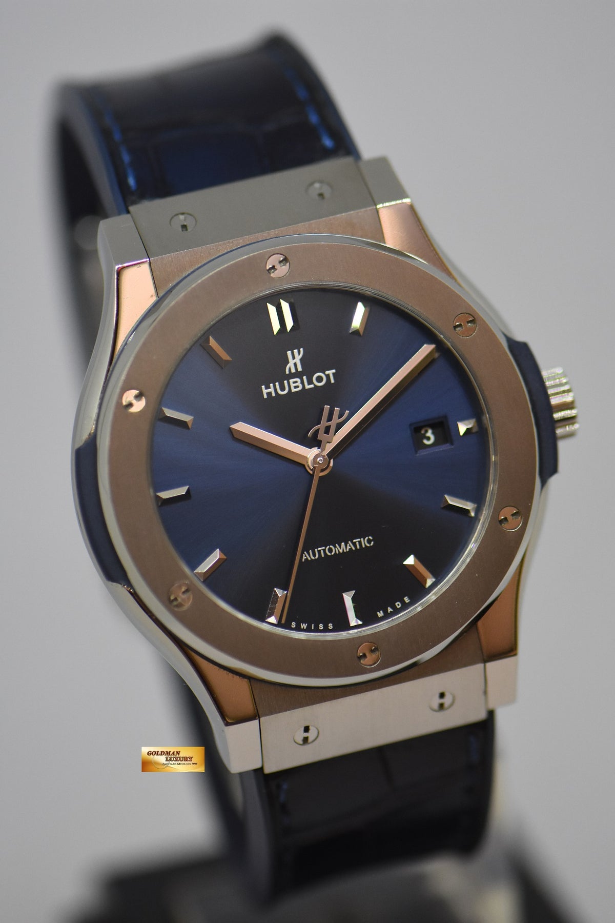 [SOLD] HUBLOT CLASSIC FUSION 42mm STEEL / TITANIUM AUTOMATIC BLUE 542.NX.7170.LR (MINT)