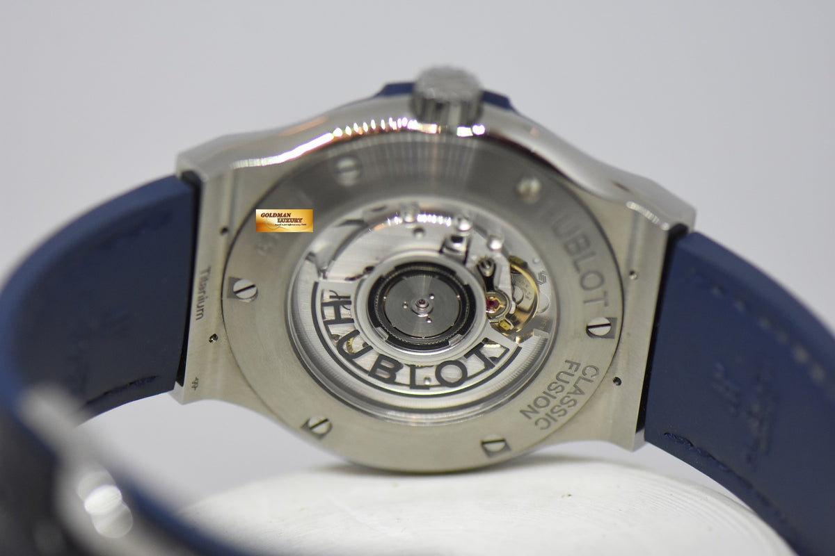 [SOLD] HUBLOT CLASSIC FUSION 42mm STEEL / TITANIUM AUTOMATIC BLUE 542.NX.7170.LR (MINT)