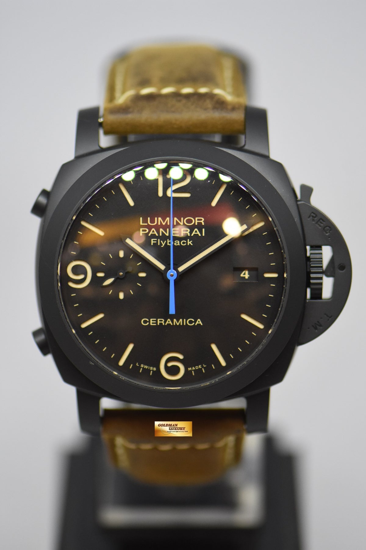 [SOLD] PANERAI LUMINOR FLYBACK CHRONOGRAPH CERAMICA 44mm AUTOMATIC PAM 580 BLACK