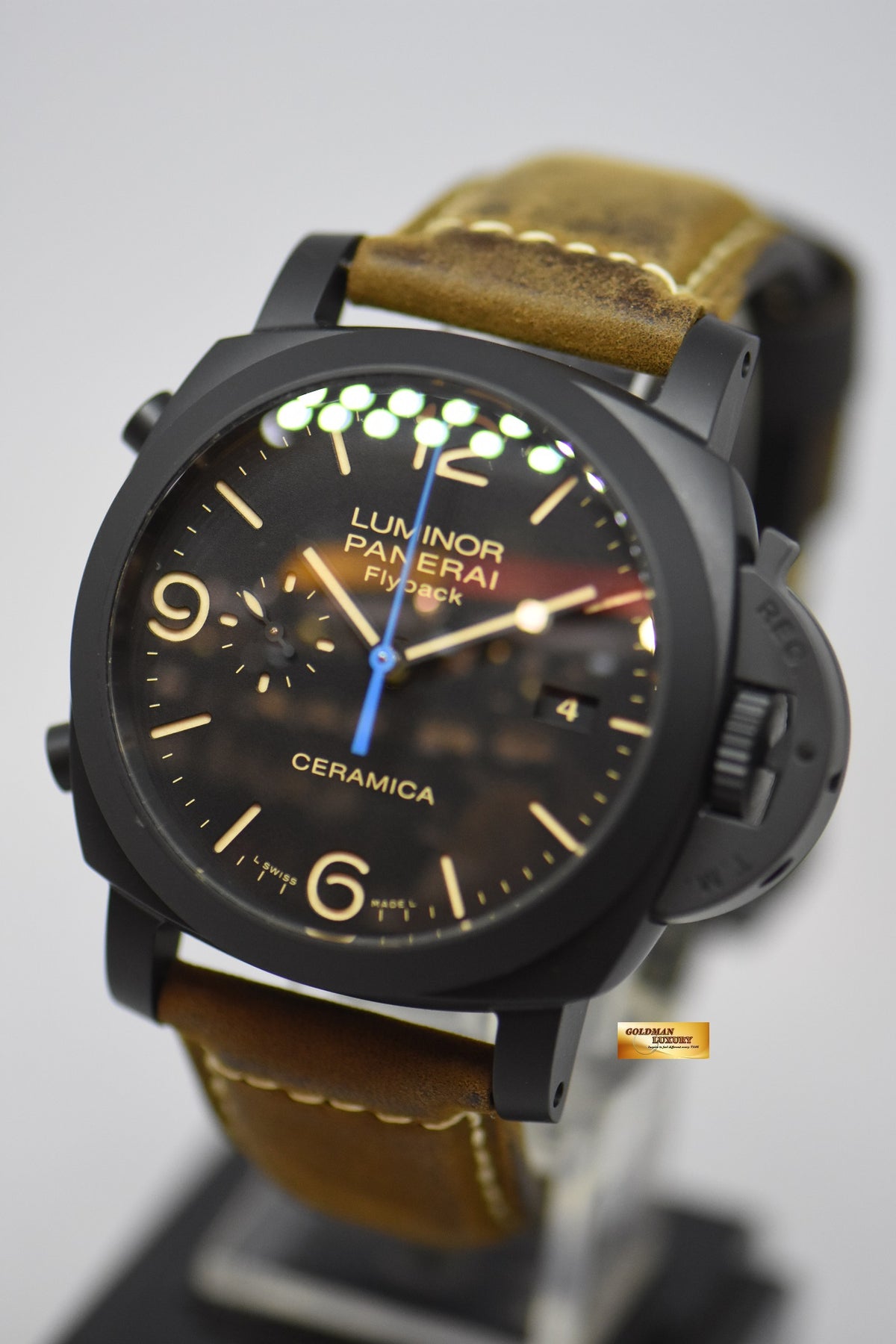 [SOLD] PANERAI LUMINOR FLYBACK CHRONOGRAPH CERAMICA 44mm AUTOMATIC PAM 580 BLACK