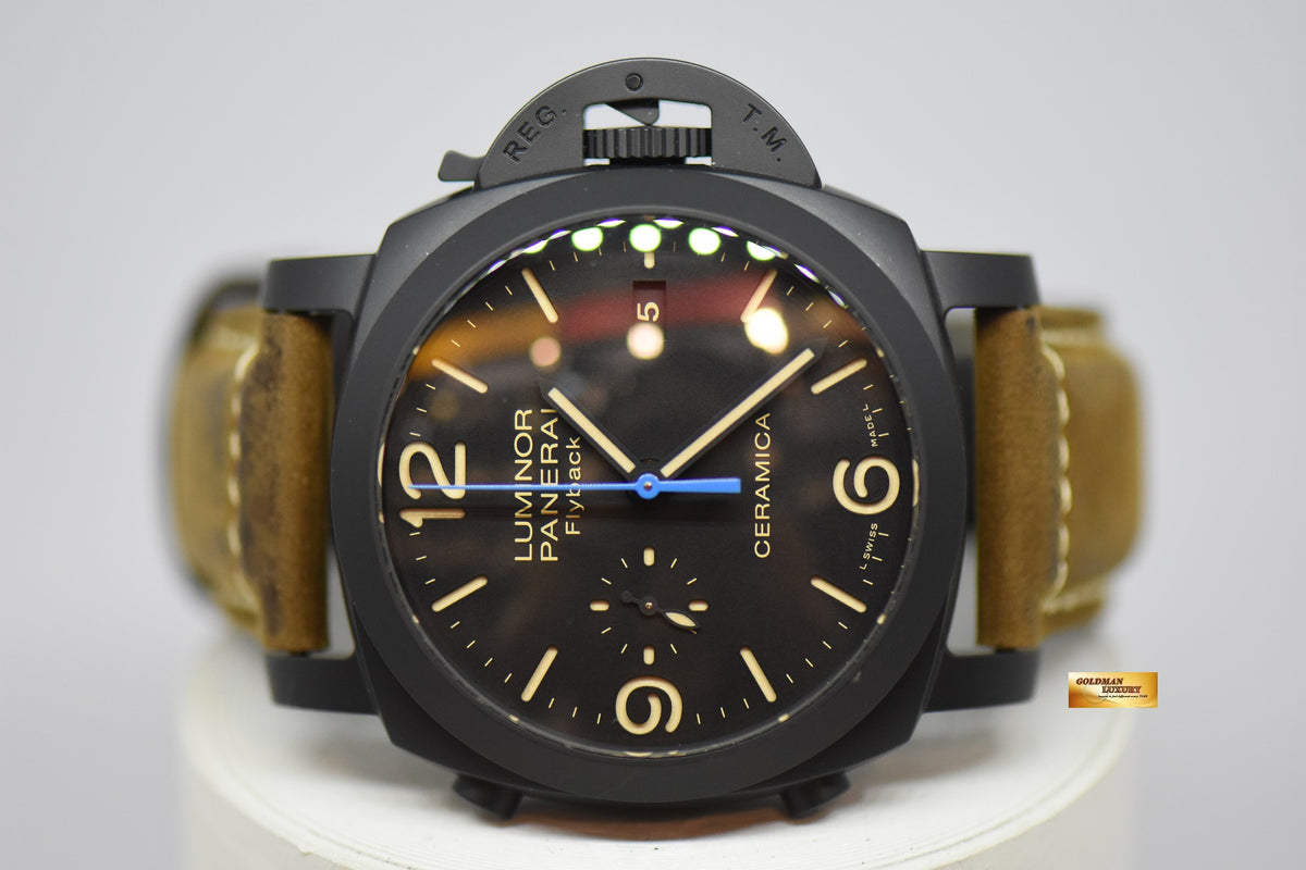 [SOLD] PANERAI LUMINOR FLYBACK CHRONOGRAPH CERAMICA 44mm AUTOMATIC PAM 580 BLACK